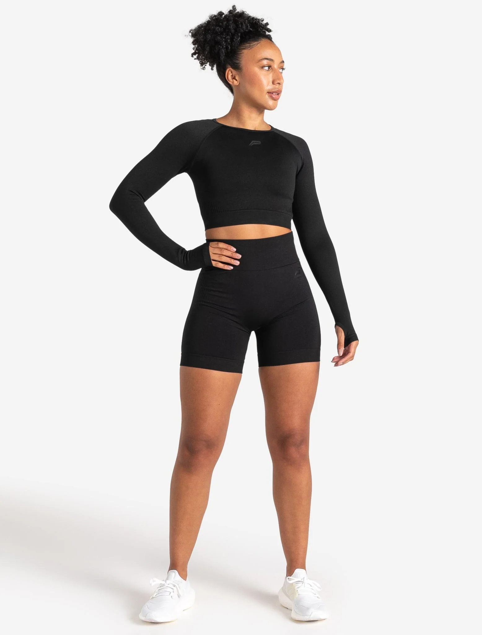 ADAPT 2.0 Seamless Crop Top - Blackout - Image 2
