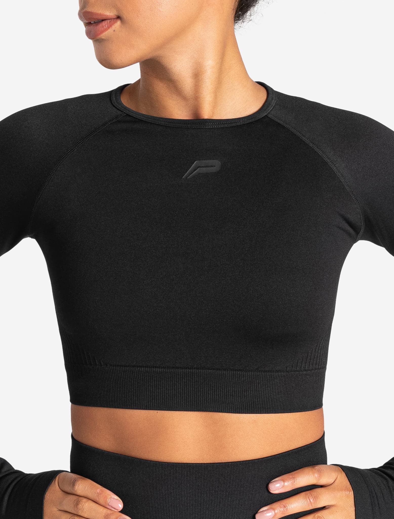 ADAPT 2.0 Seamless Crop Top - Blackout - Image 4