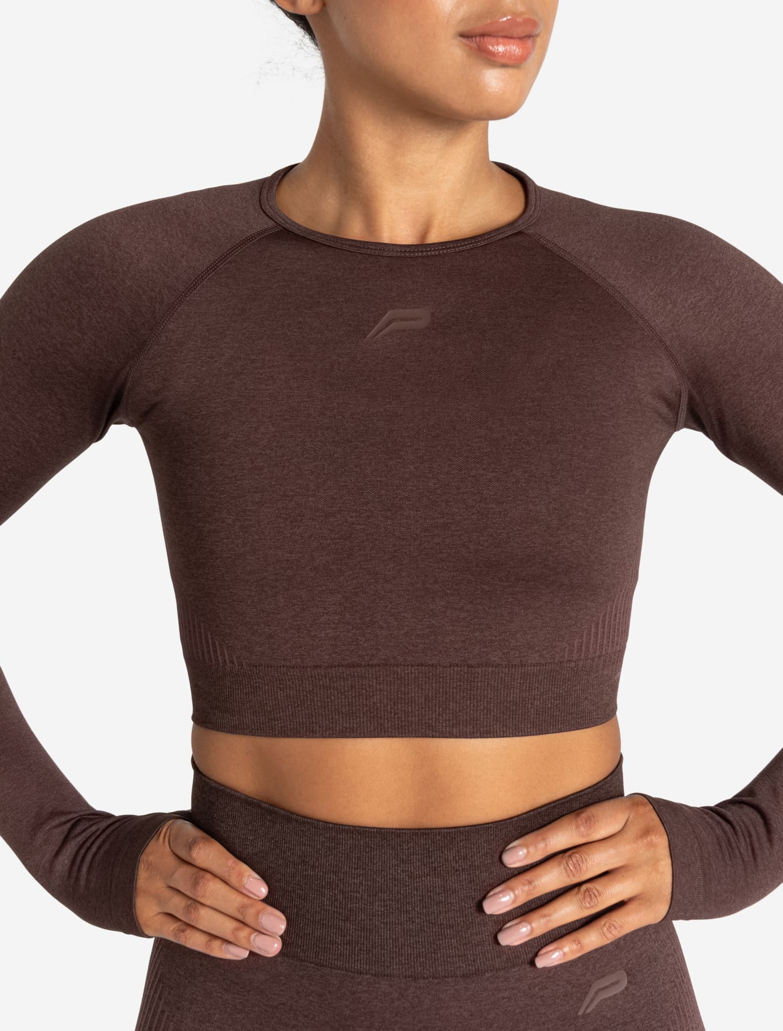 ADAPT 2.0 Seamless Crop Top - Cherry Brown - Image 4