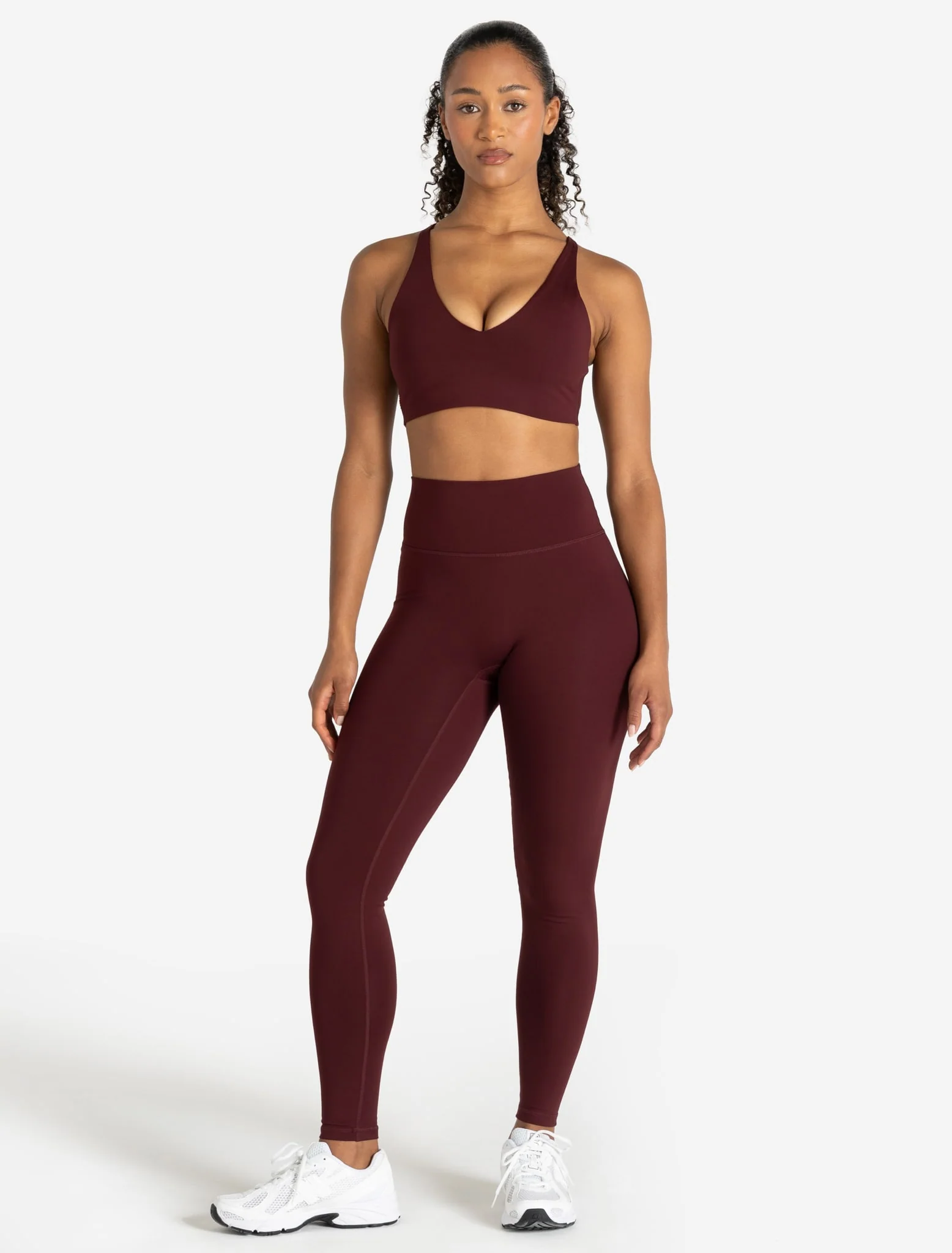 Allure Adjustable Sports Bra - Dark Burgundy - Image 5