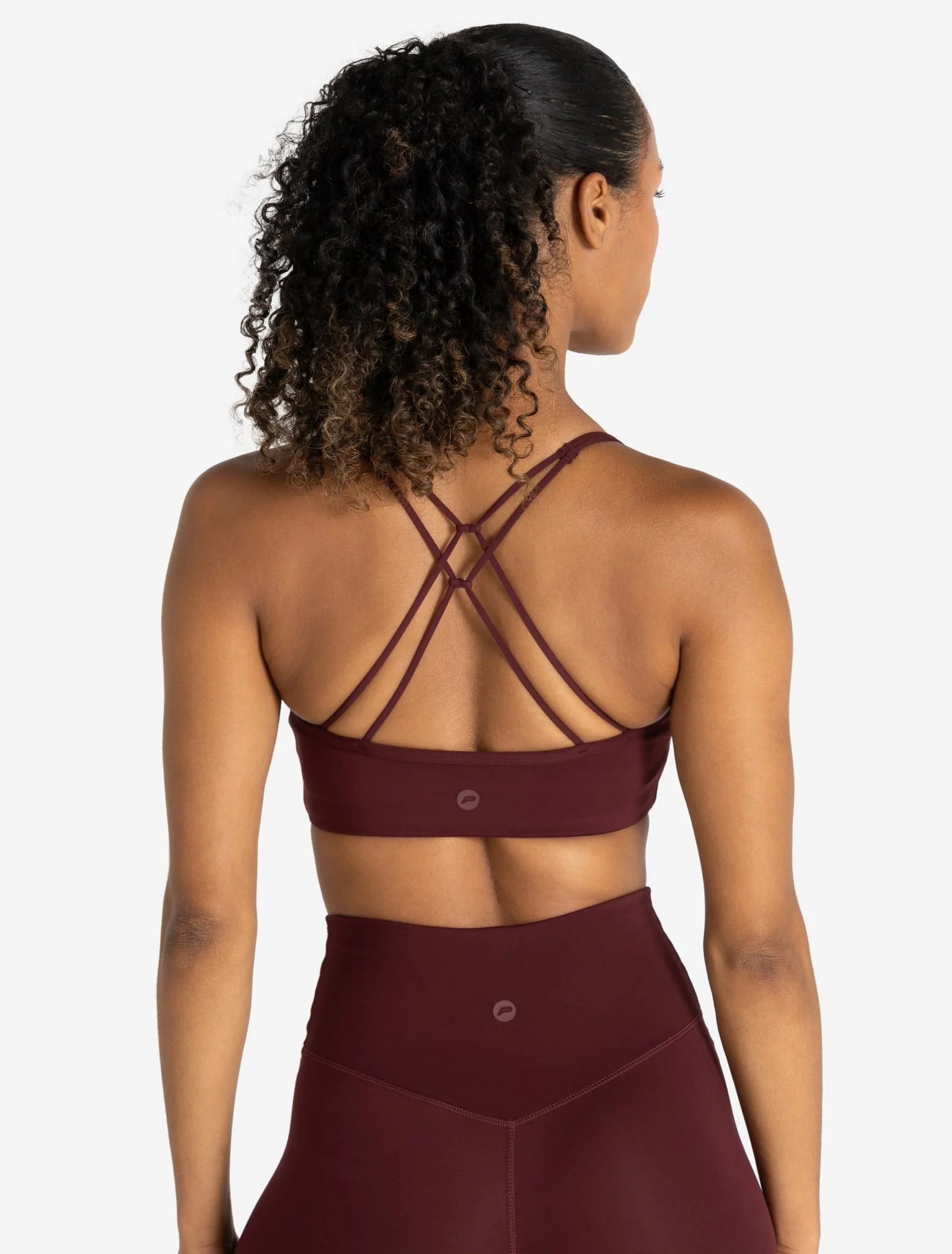 Allure Cross Back Sports Bra - Dark Burgundy