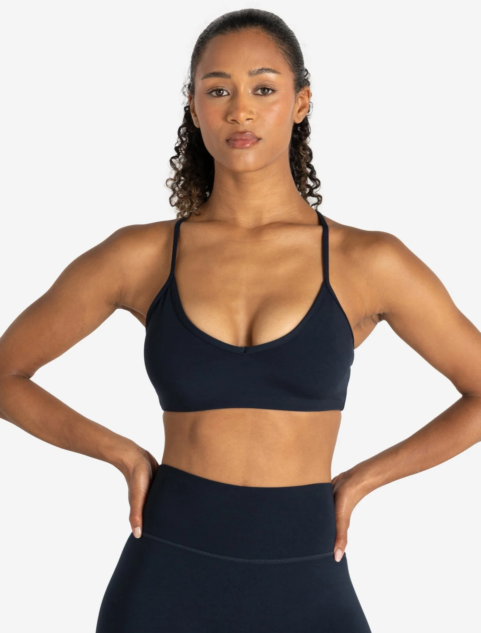 Allure Cross Back Sports Bra - Dark Navy
