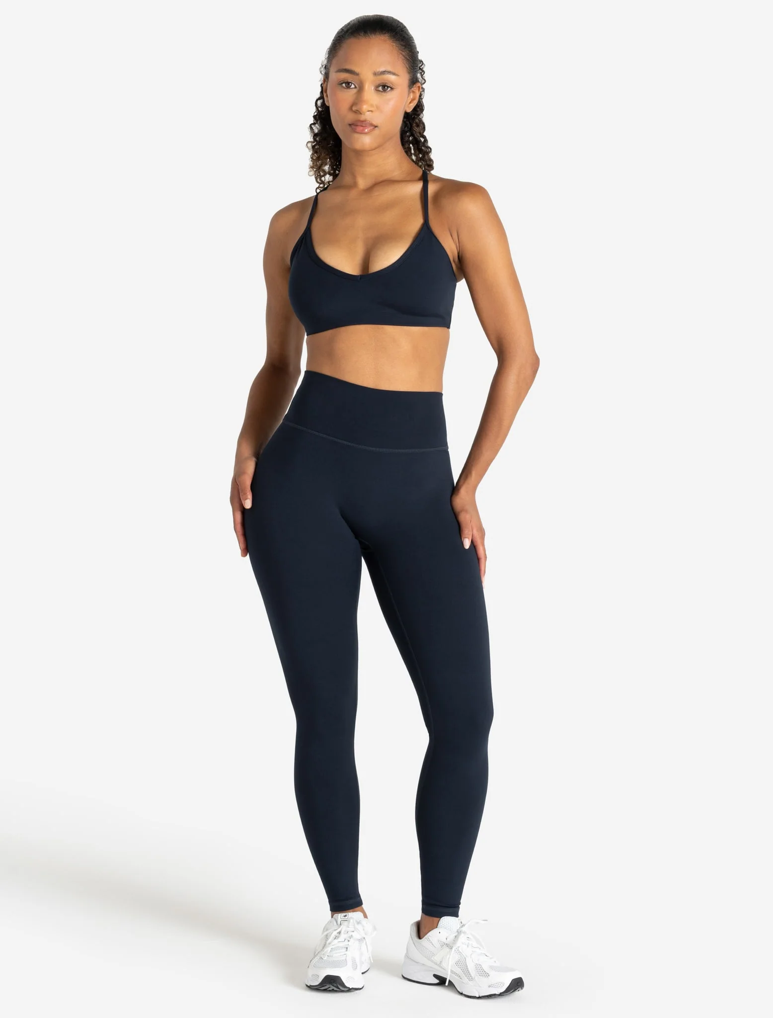 Allure Cross Back Sports Bra - Dark Navy - Image 3