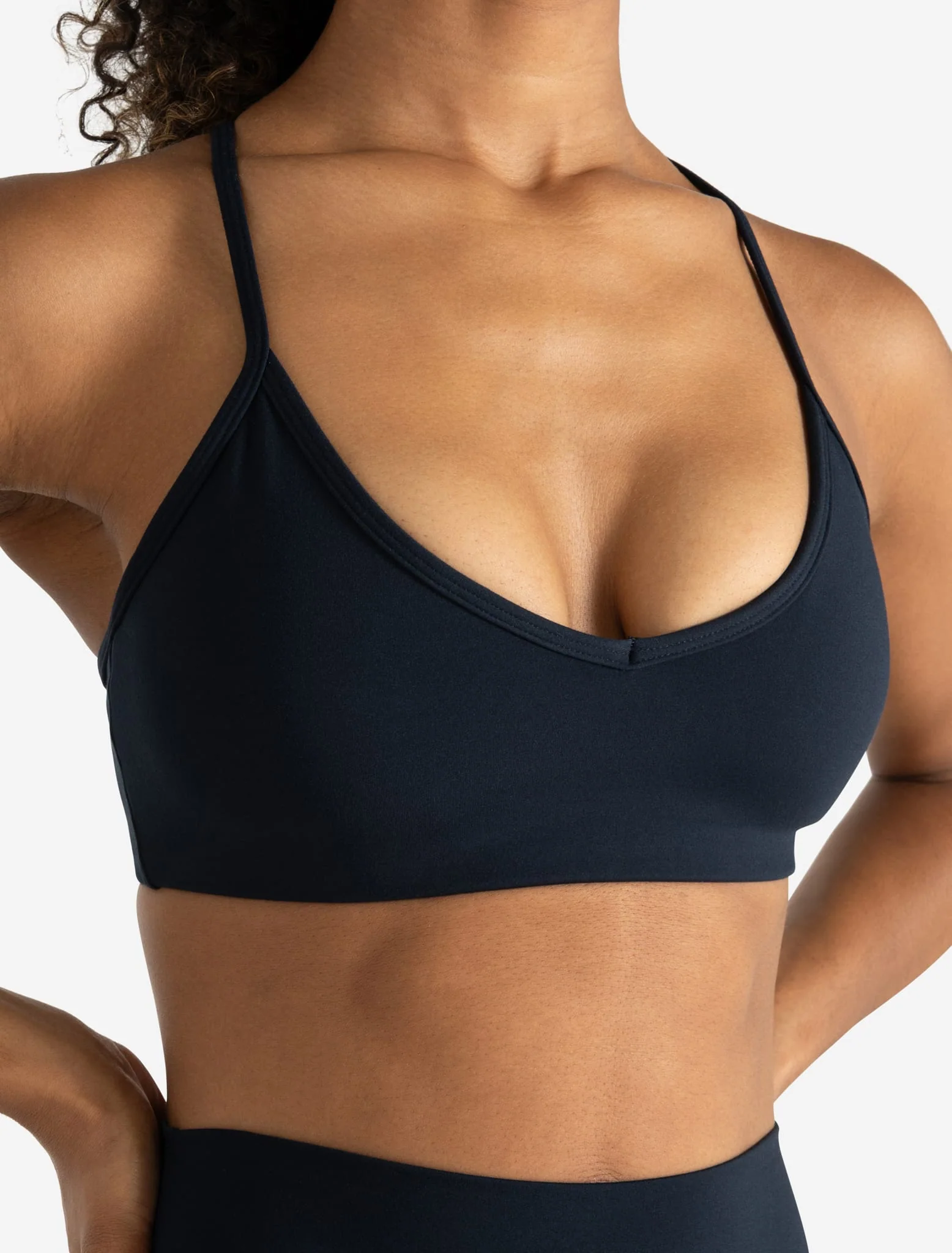 Allure Cross Back Sports Bra - Dark Navy - Image 5