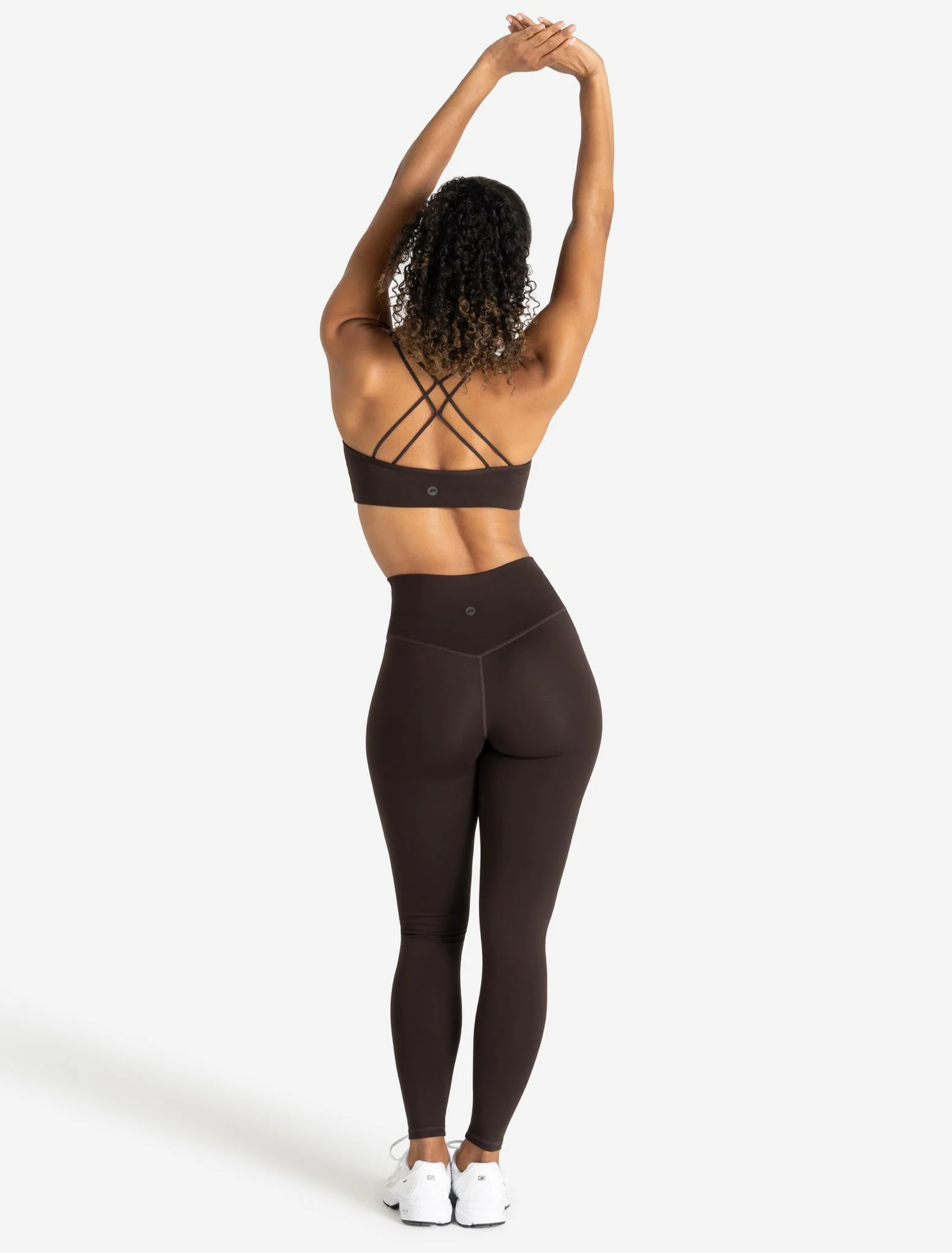 Allure Cross Back Sports Bra - Espresso - Image 4