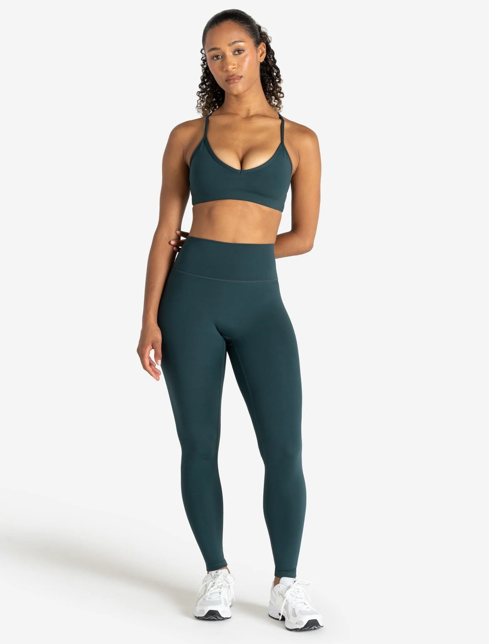 Allure Cross Back Sports Bra - Marine Teal - Image 3