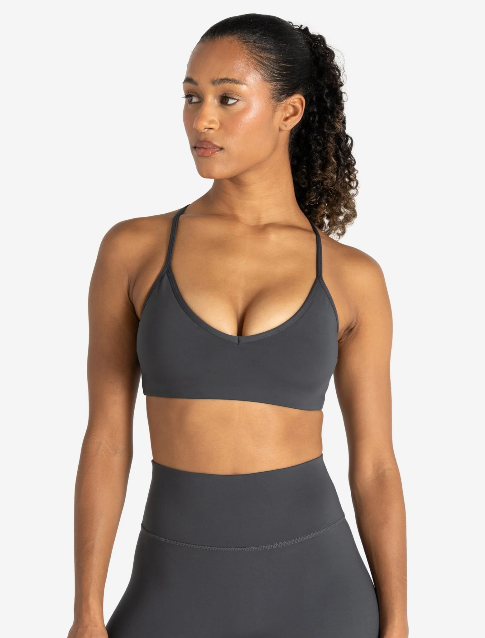 Allure Cross Back Sports Bra - Storm Grey