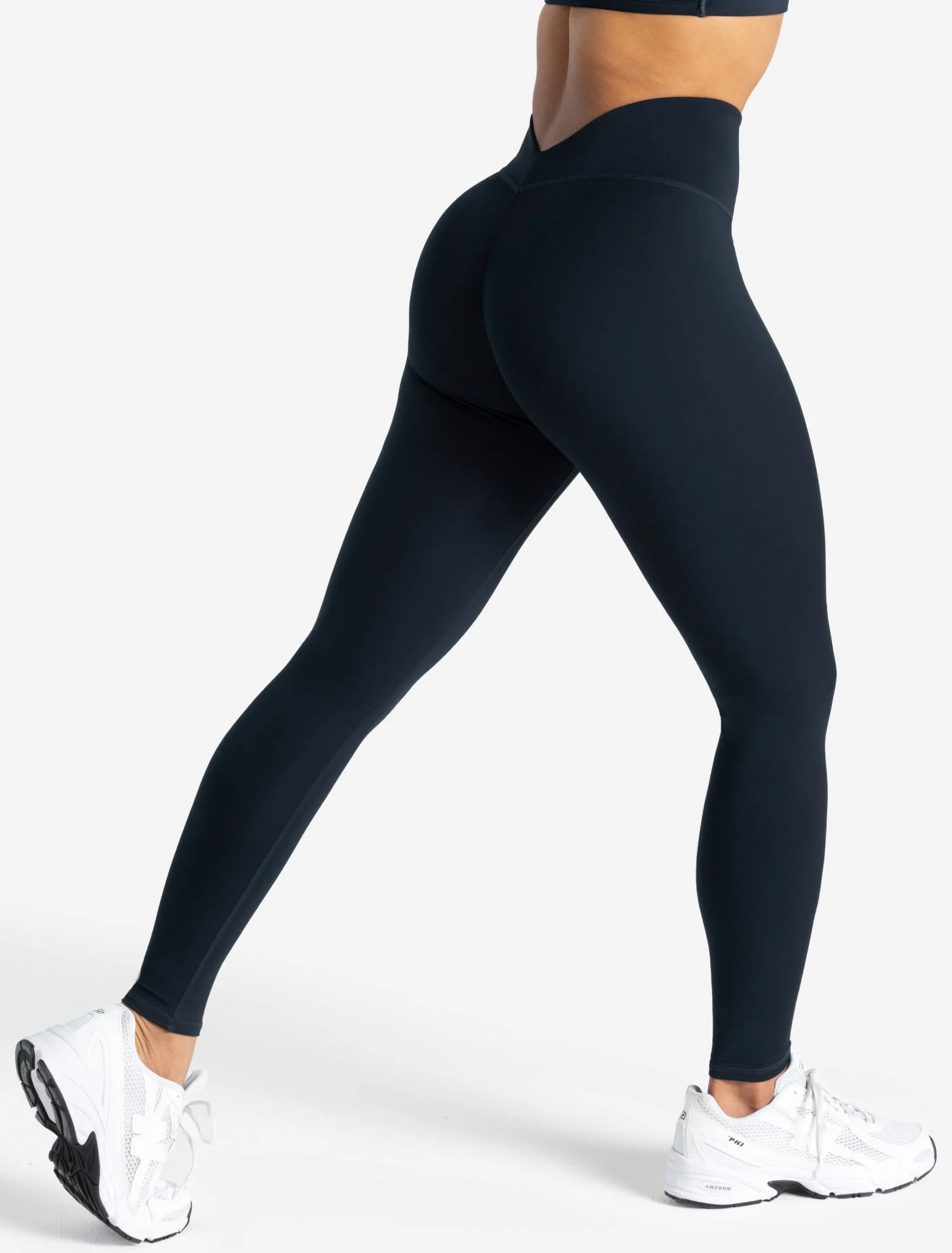 Allure Dipped Waist Leggings - Dark Navy