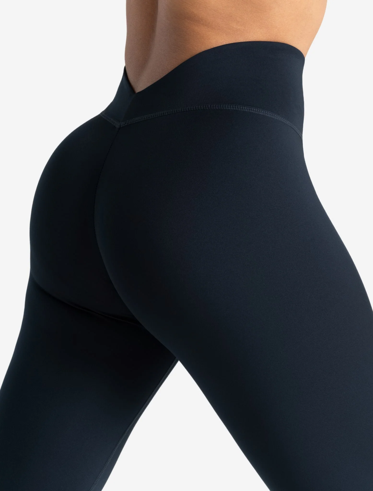 Allure Dipped Waist Leggings - Dark Navy - Image 3