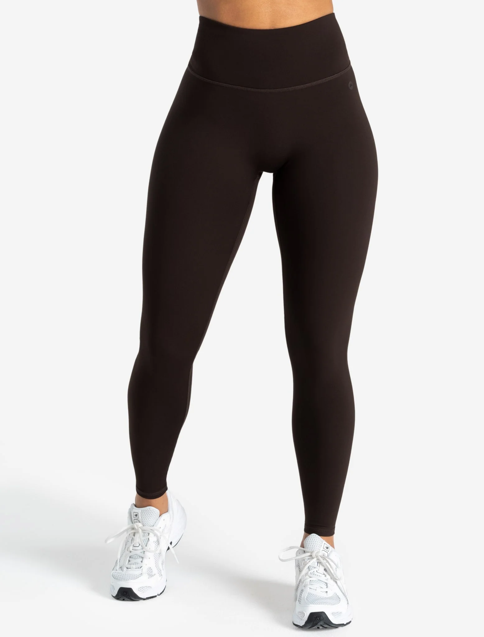 Allure Dipped Waist Leggings - Espresso - Image 2