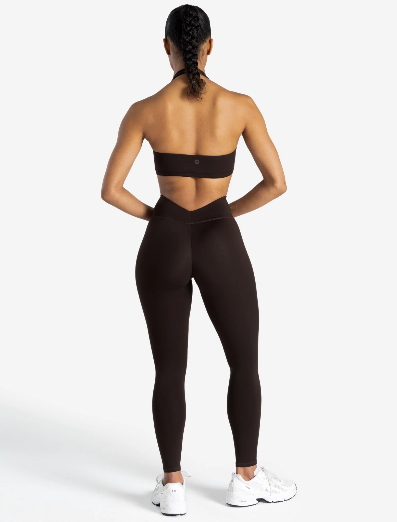 Allure Dipped Waist Leggings - Espresso - Image 4