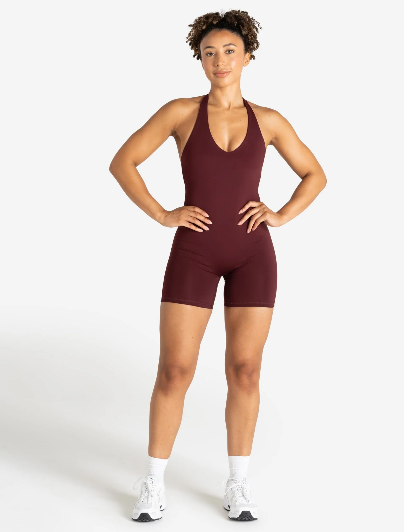 Allure Halter Neck All In One - Dark Burgundy - Image 5
