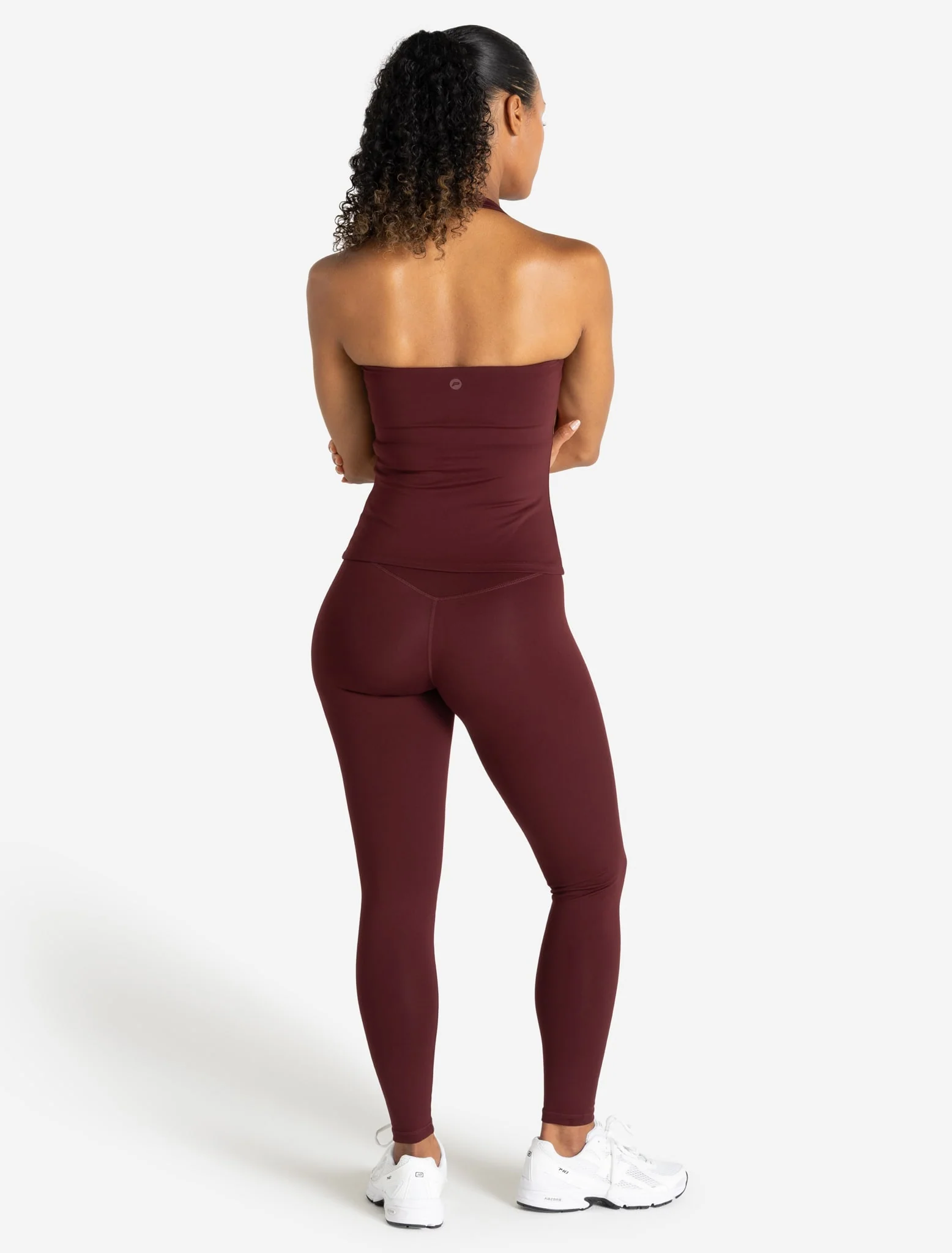 Allure Halter Built-in Bra Vest - Dark Burgundy - Image 6