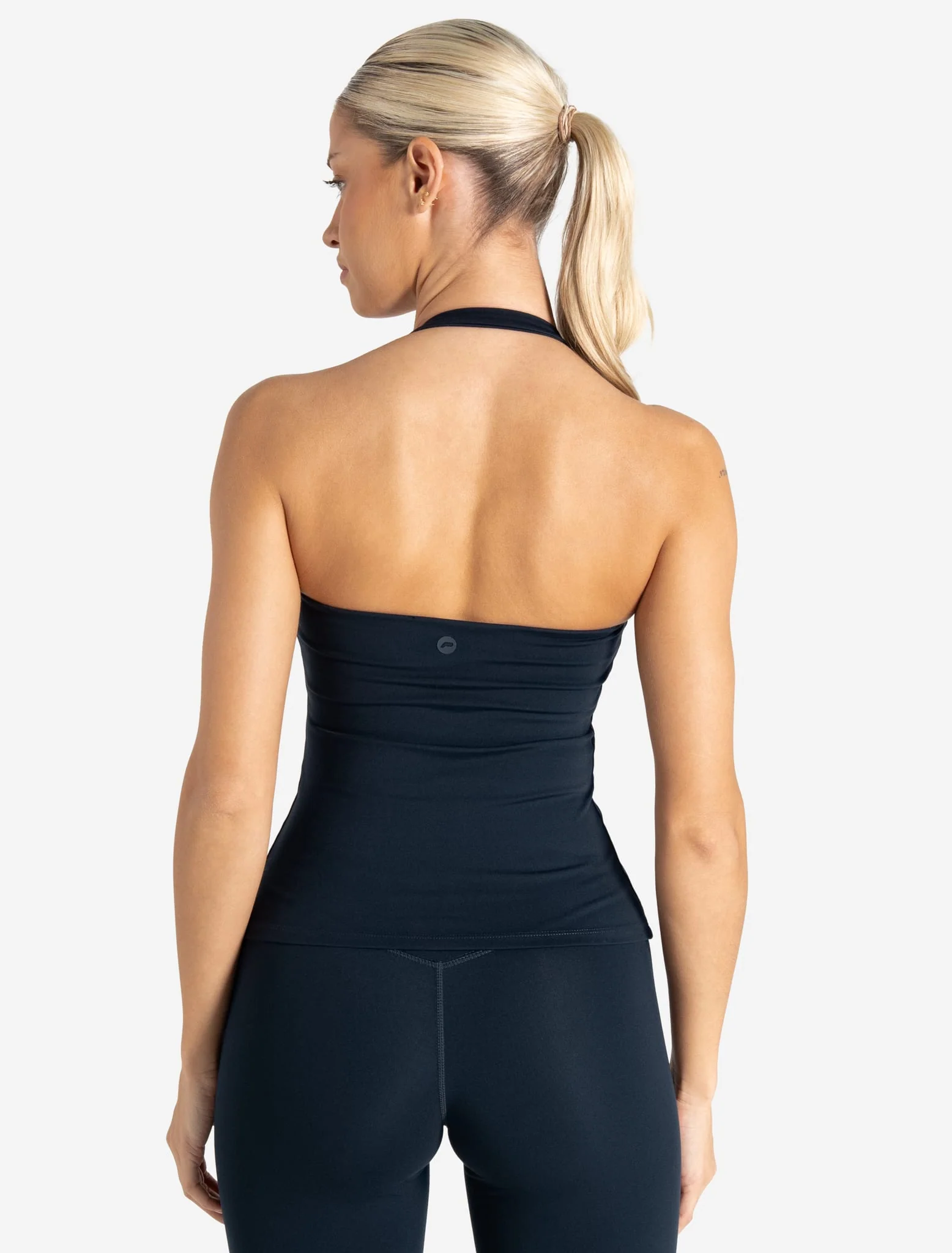Allure Halter Built-in Bra Vest - Dark Navy - Image 2