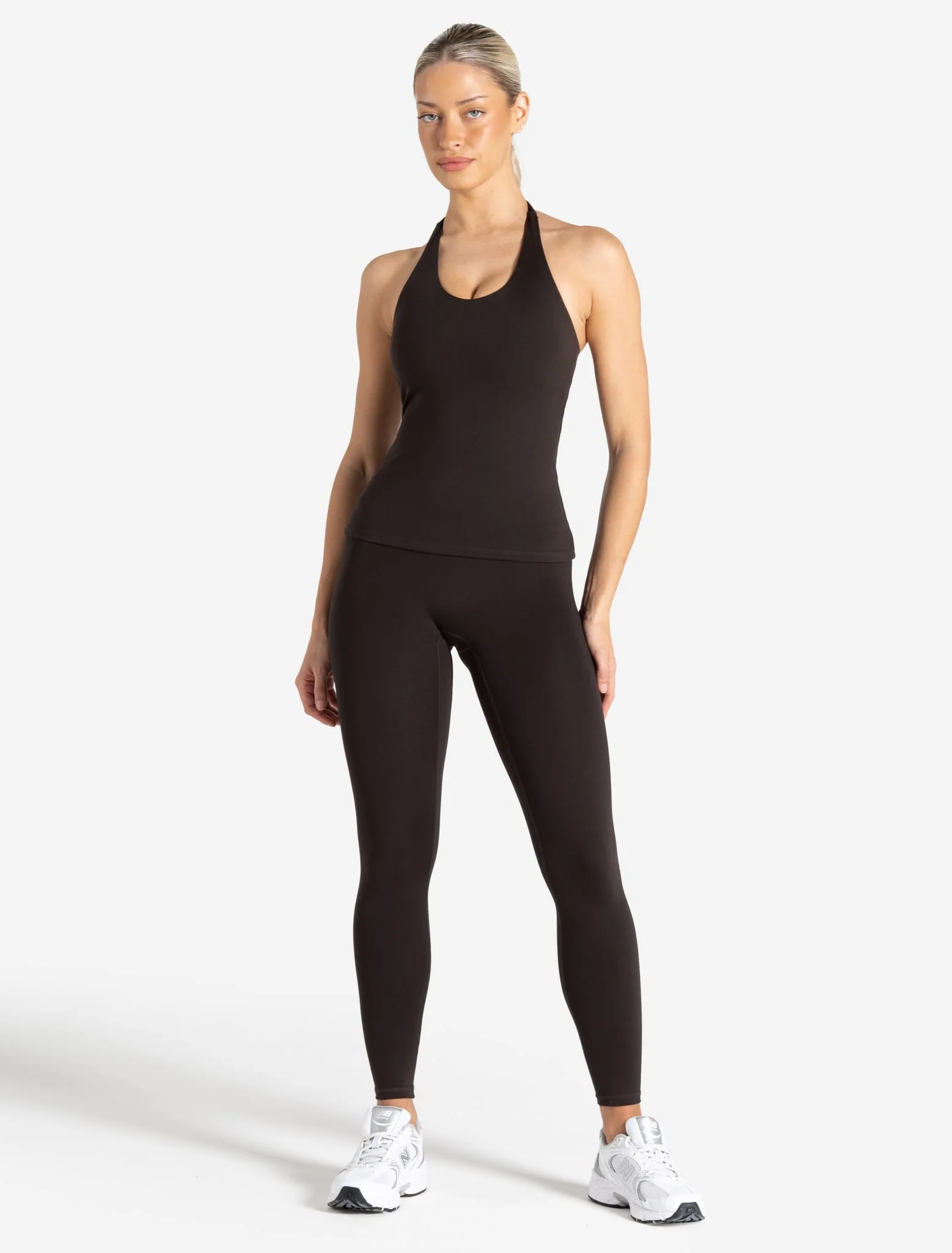 Allure Halter Built-in Bra Vest - Espresso - Image 5