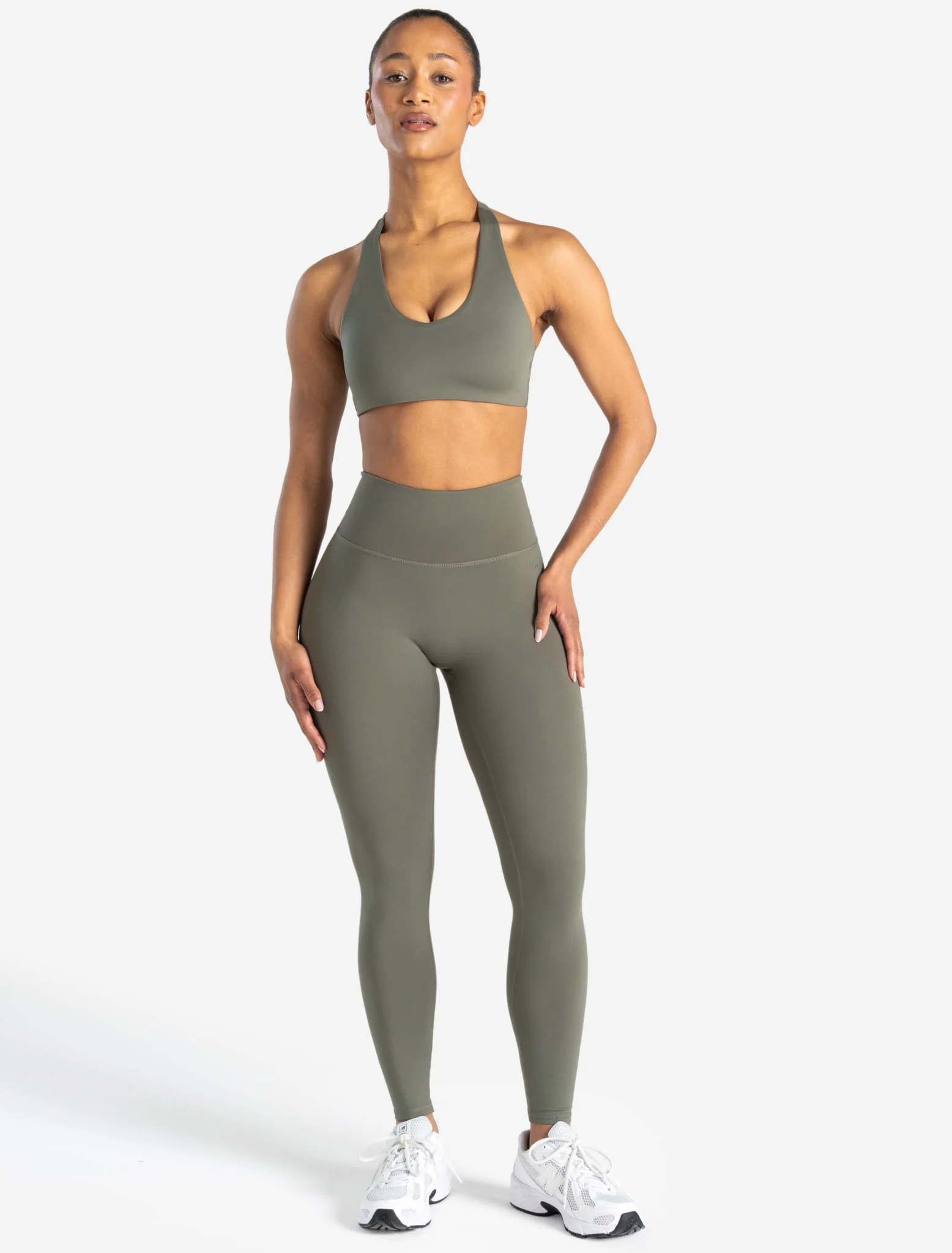Allure Halter Sports Bra - Dusky Sage - Image 5