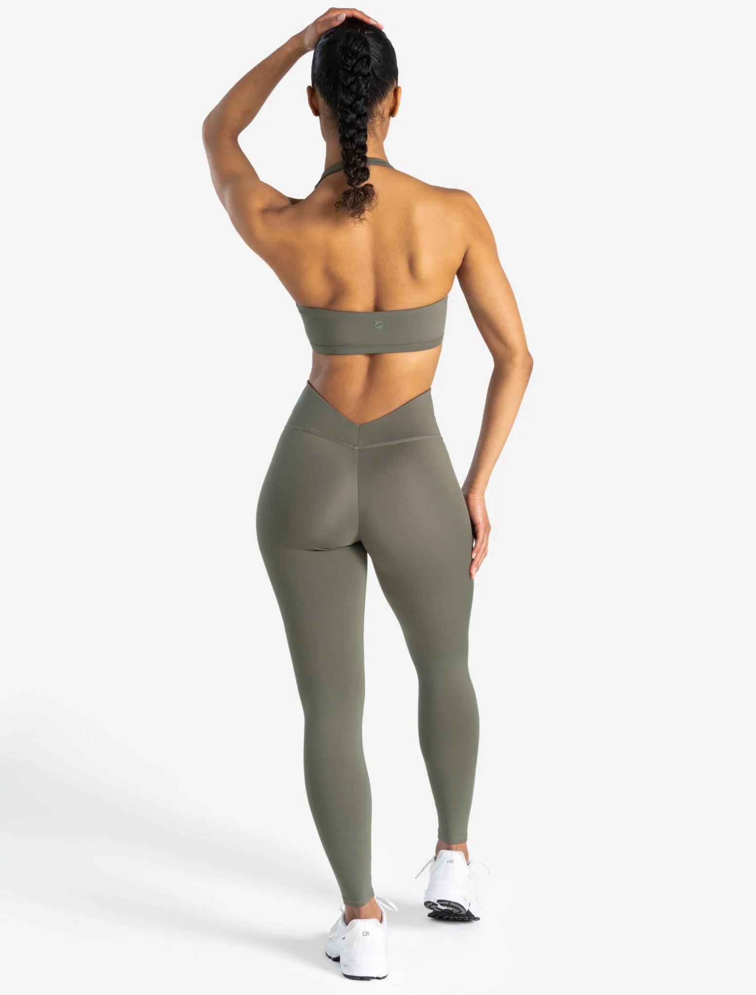 Allure Halter Sports Bra - Dusky Sage - Image 6