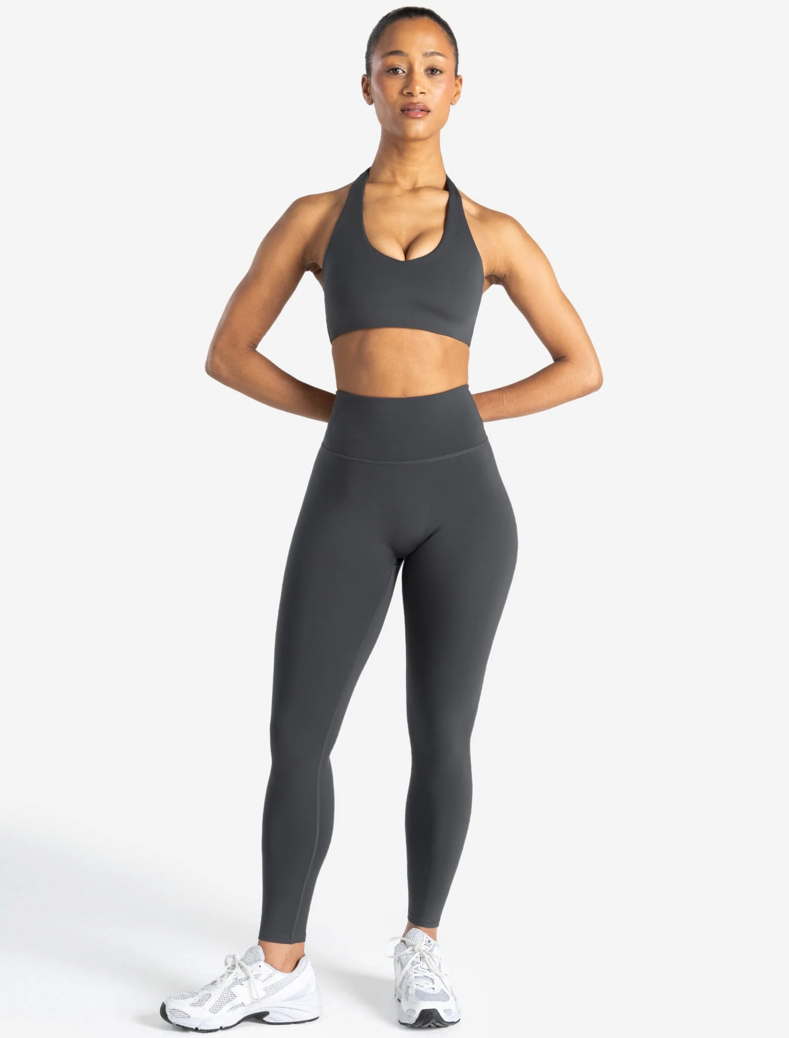 Allure Halter Sports Bra - Storm Grey - Image 5