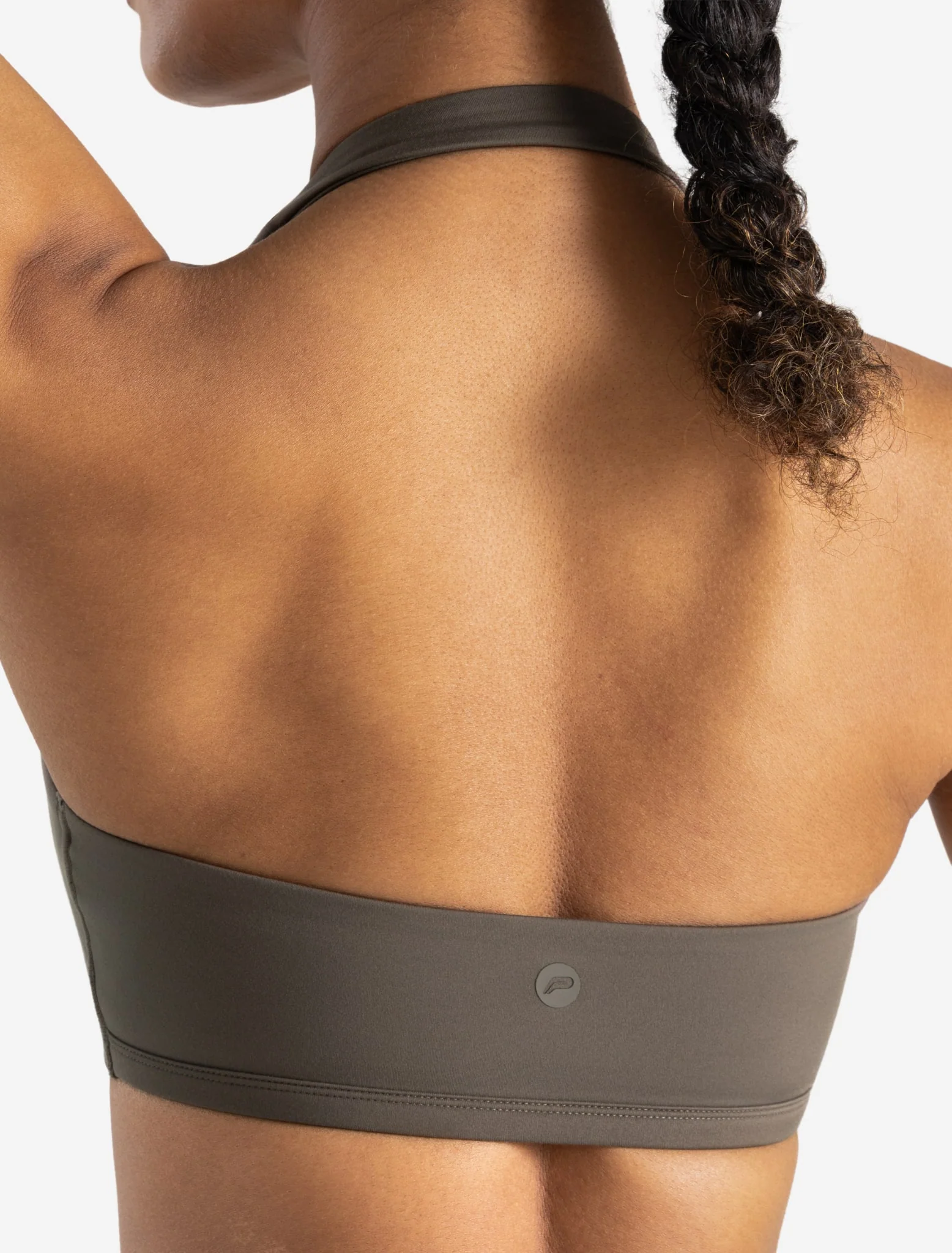 Allure Halter Sports Bra - Taupe - Image 4
