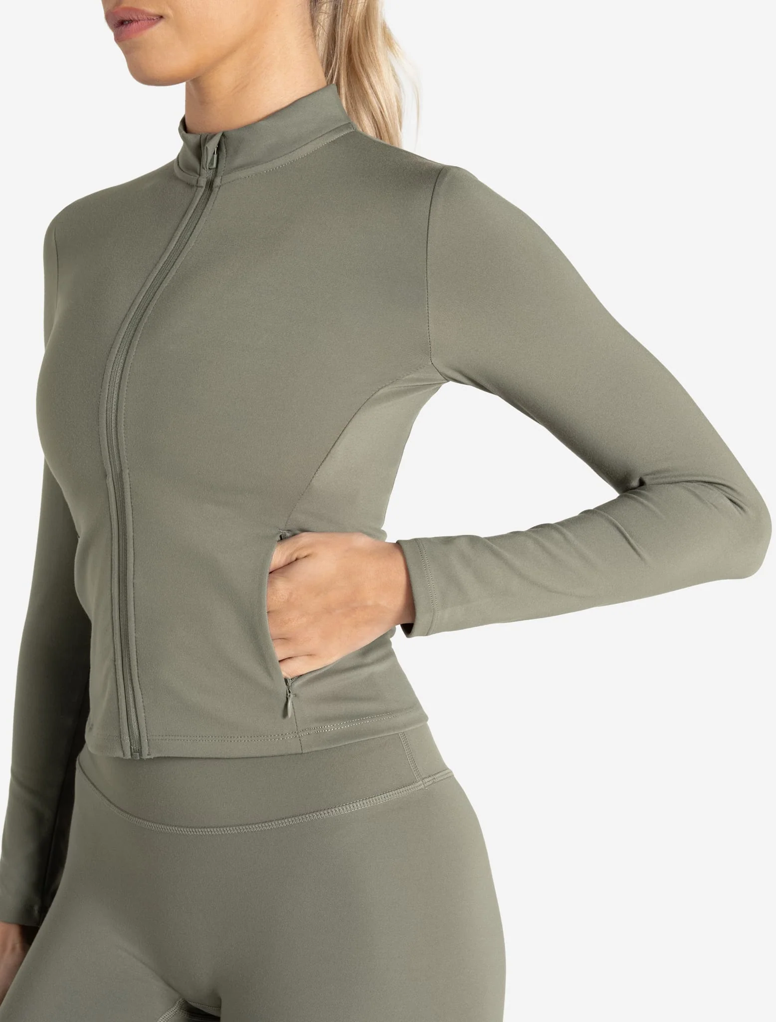 Allure Zip Jacket - Dusky Sage - Image 3