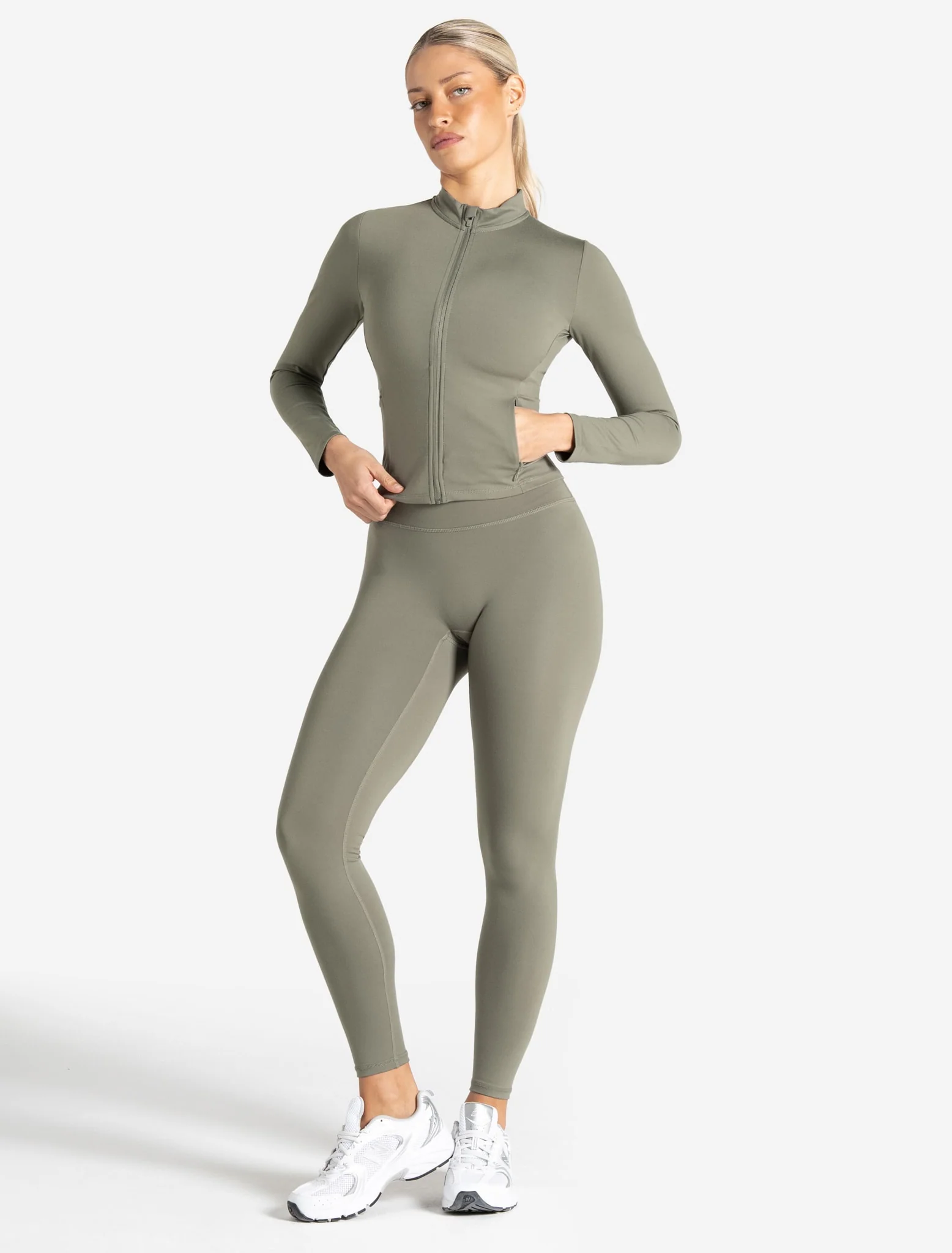 Allure Zip Jacket - Dusky Sage - Image 5