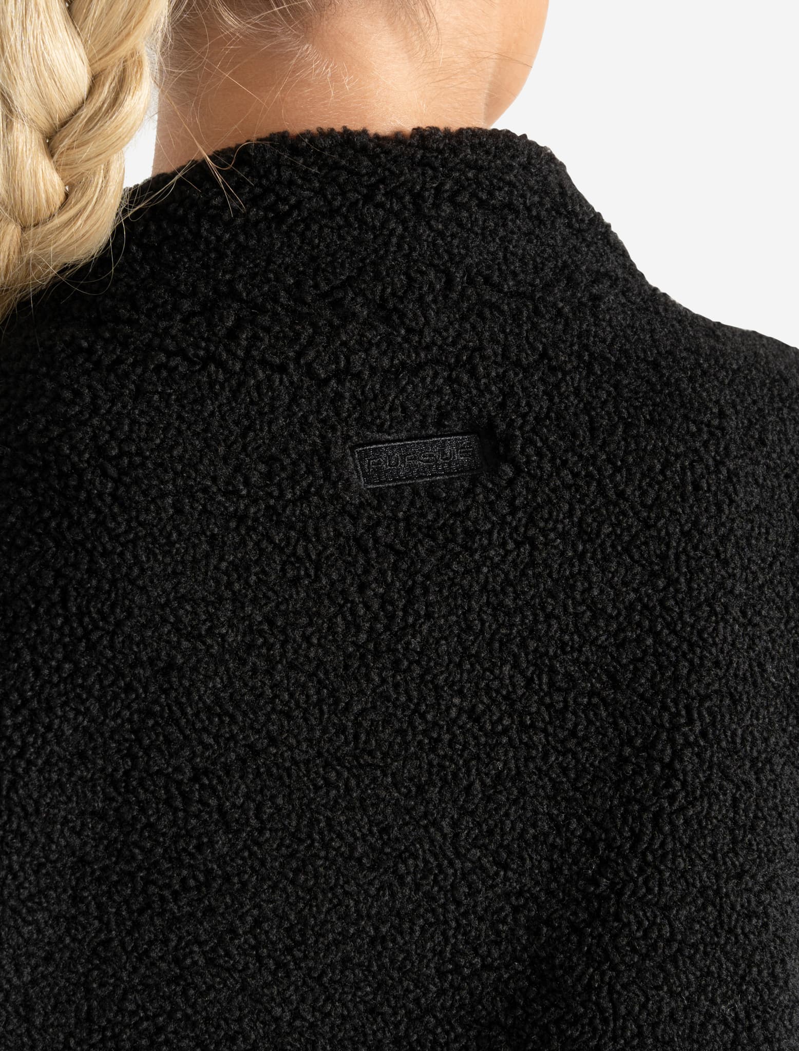 Borg Fleece Jacket - Black - Image 6