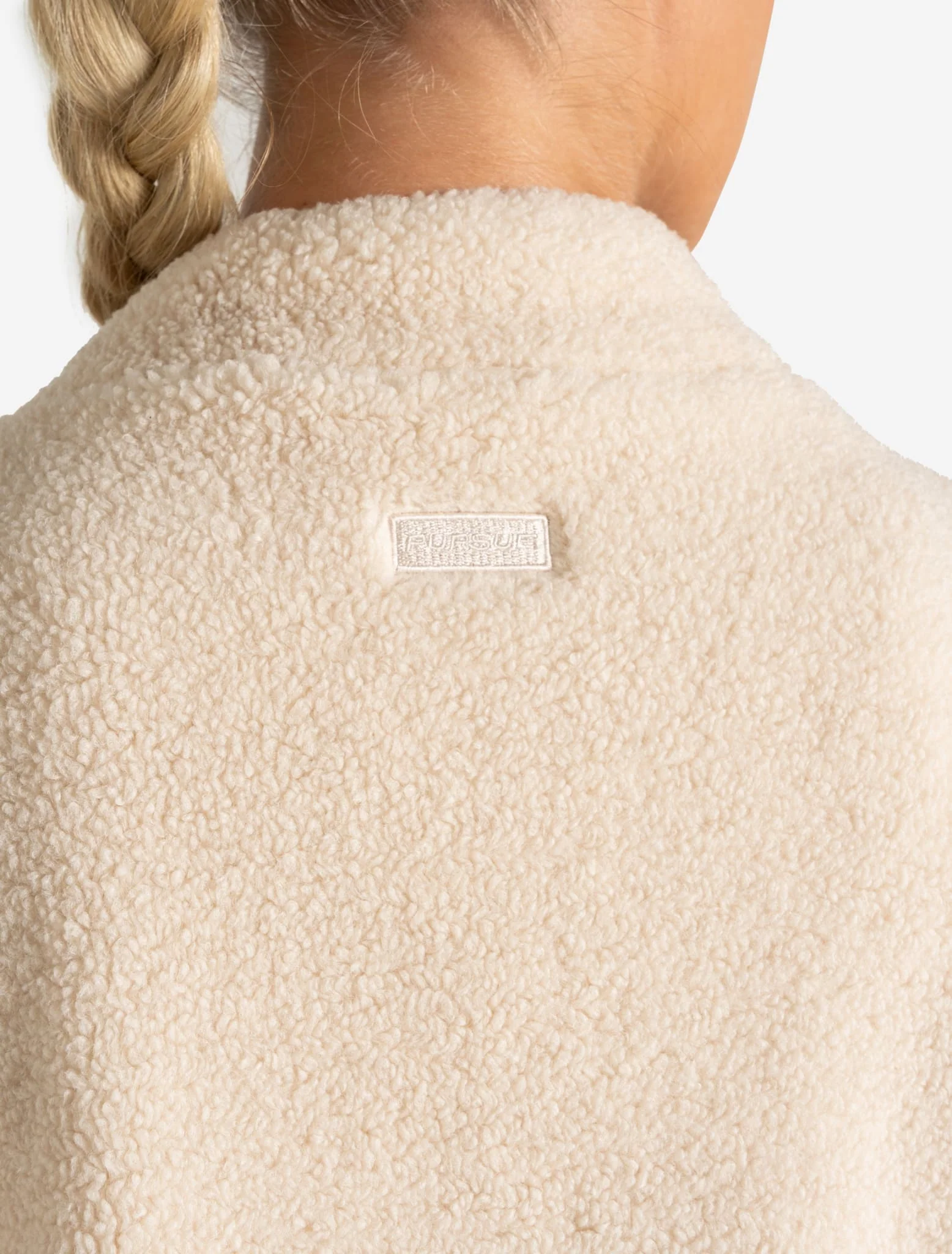Borg Fleece Jacket - Cream - Image 7