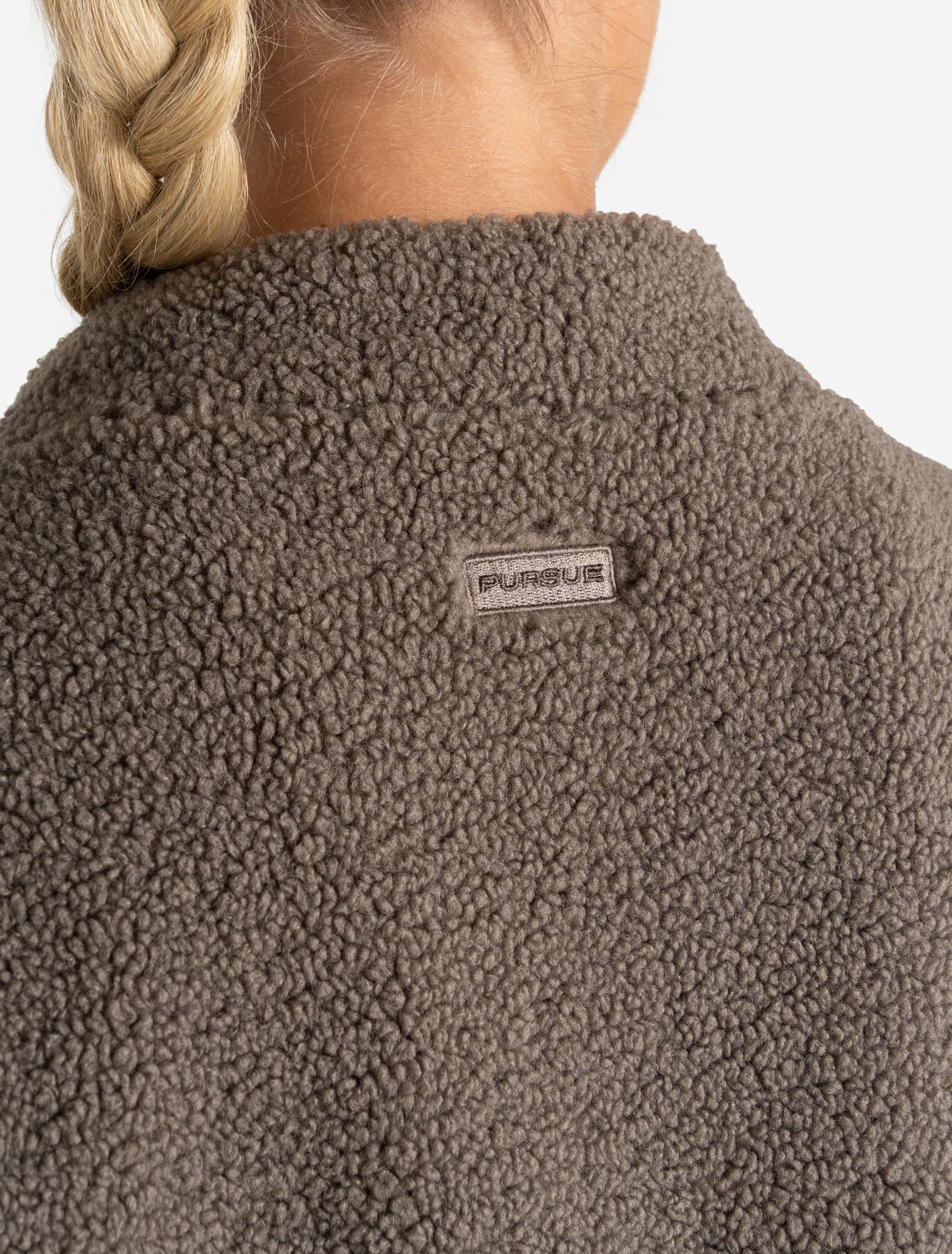 Borg Fleece Jacket - Mole - Image 7