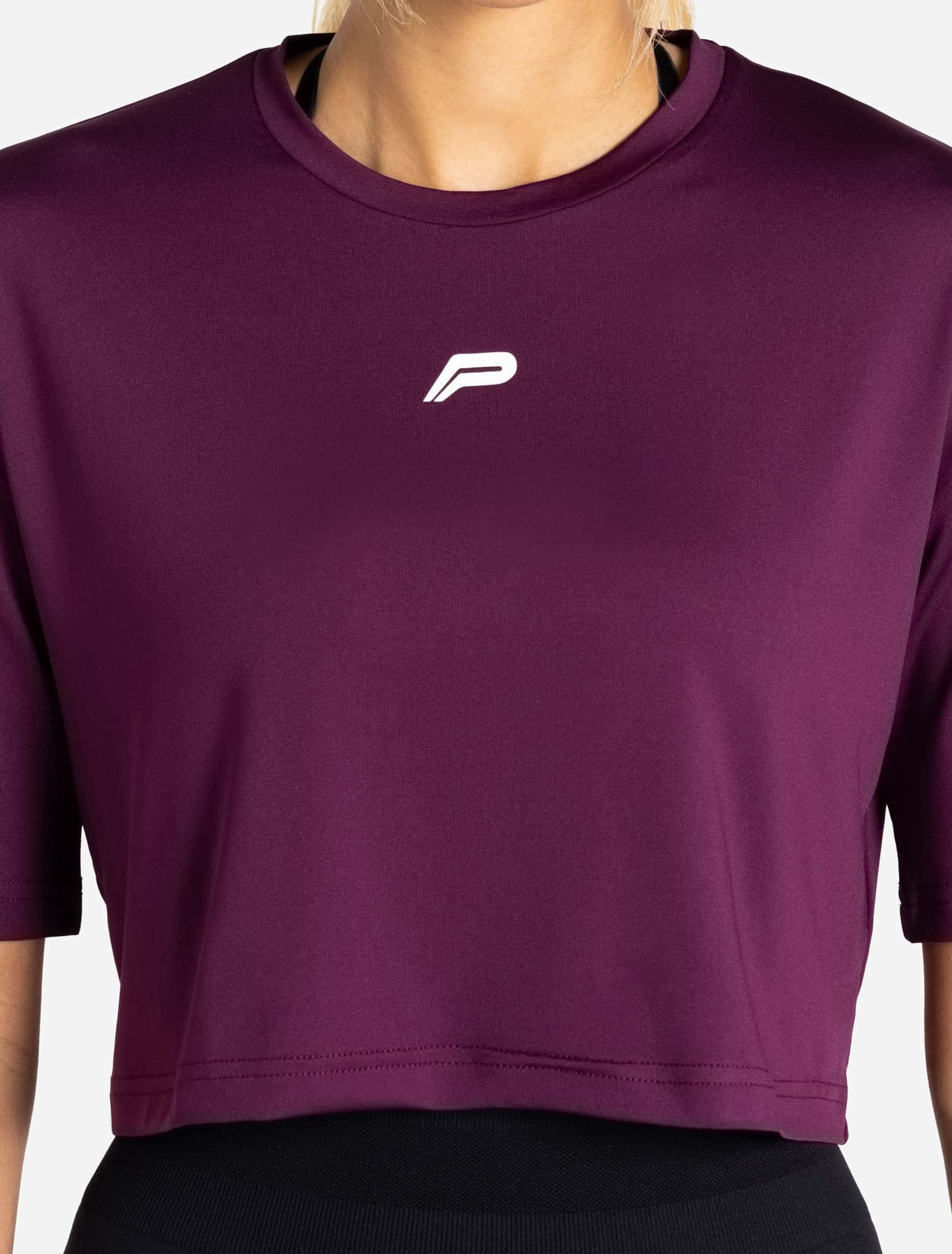 BreathEasy Crop T-Shirt - Purple - Image 3