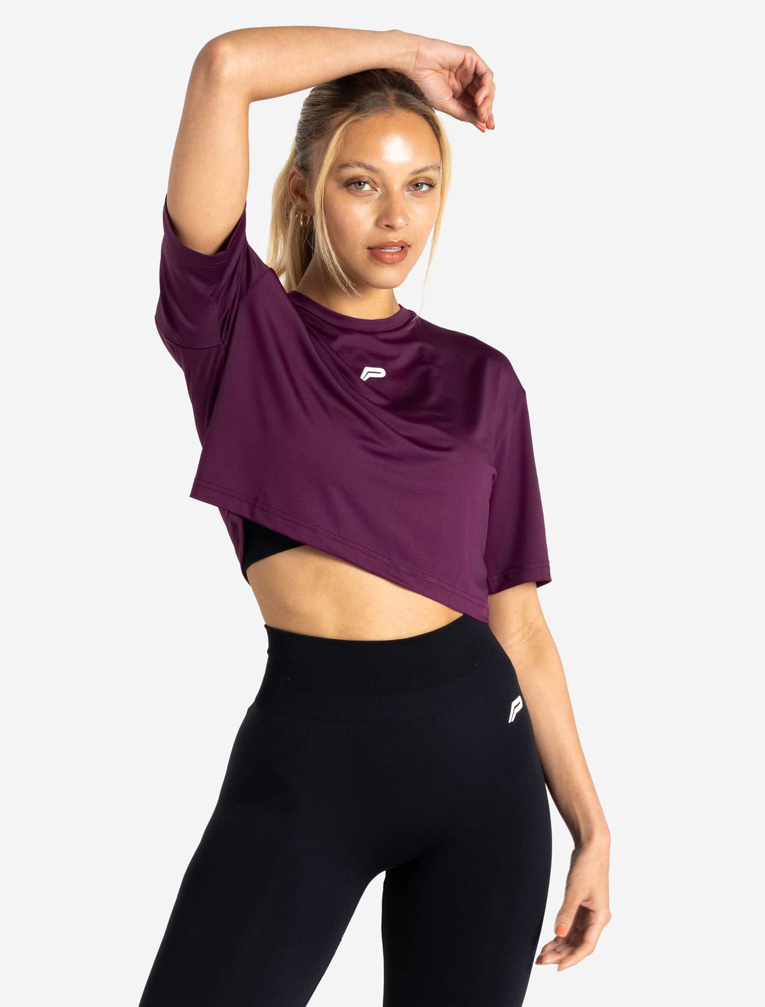 BreathEasy Crop T-Shirt - Purple - Image 5