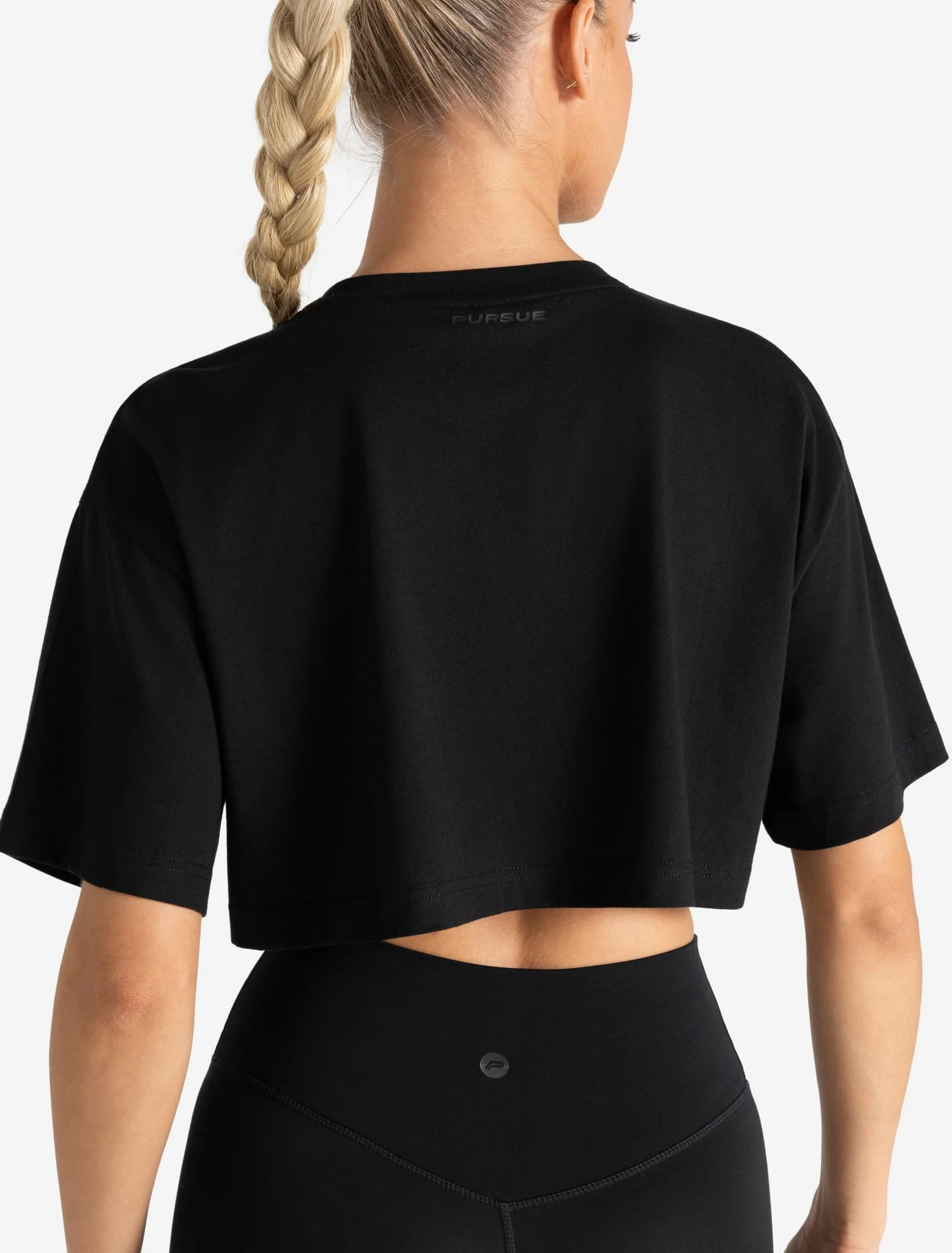 Core Crop T-Shirt - Black - Image 2