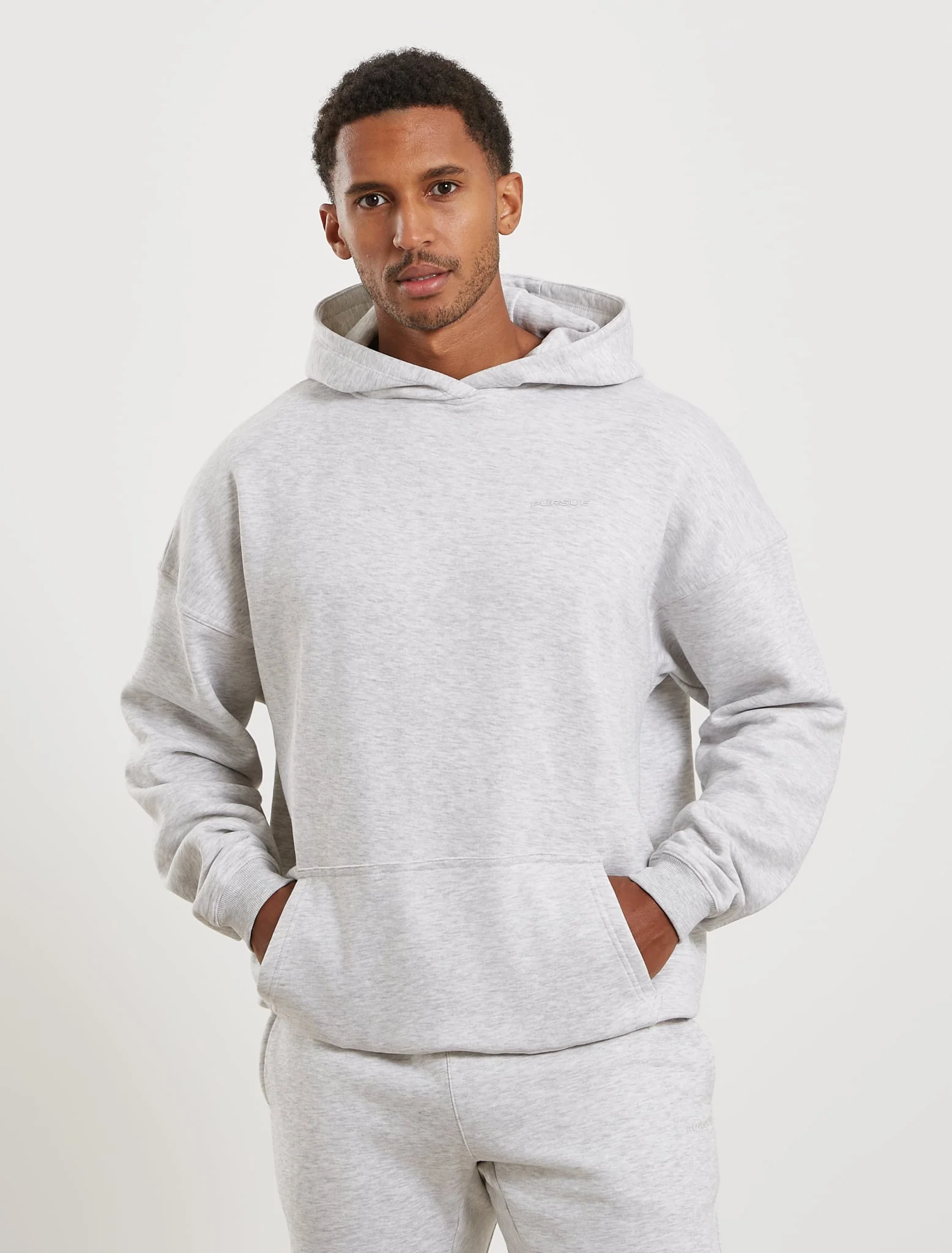 Core Fleece Hoodie - Melange Grey - Image 5
