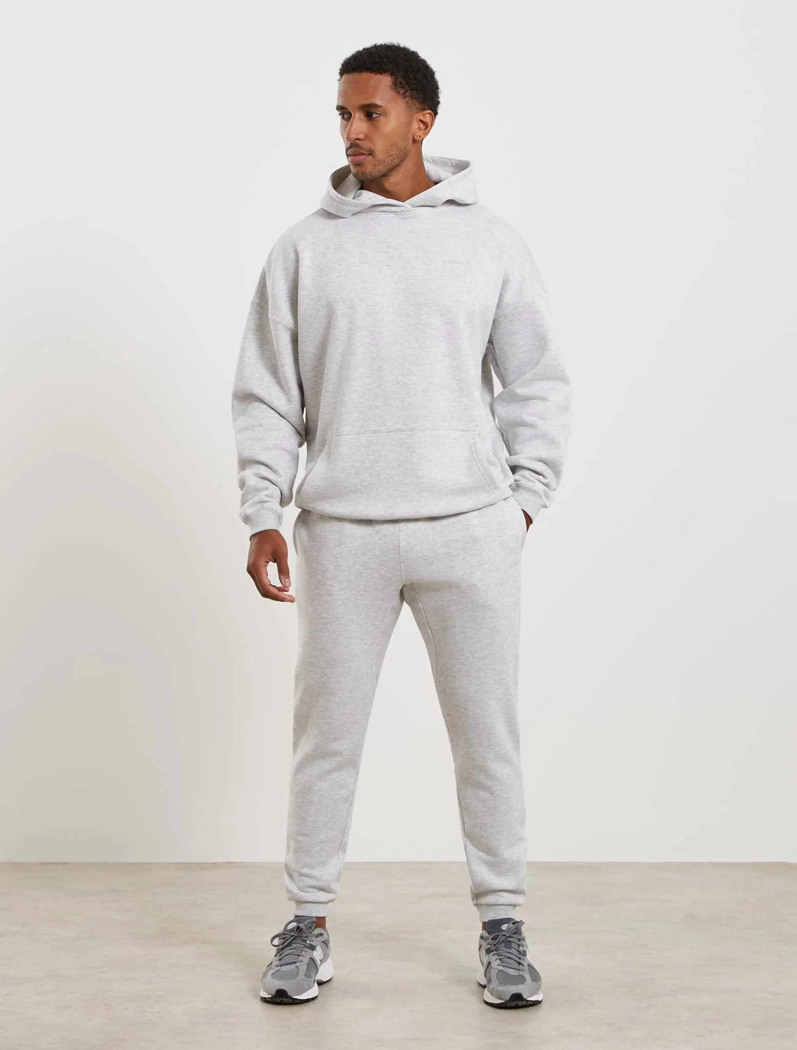 Core Fleece Hoodie - Melange Grey - Image 6