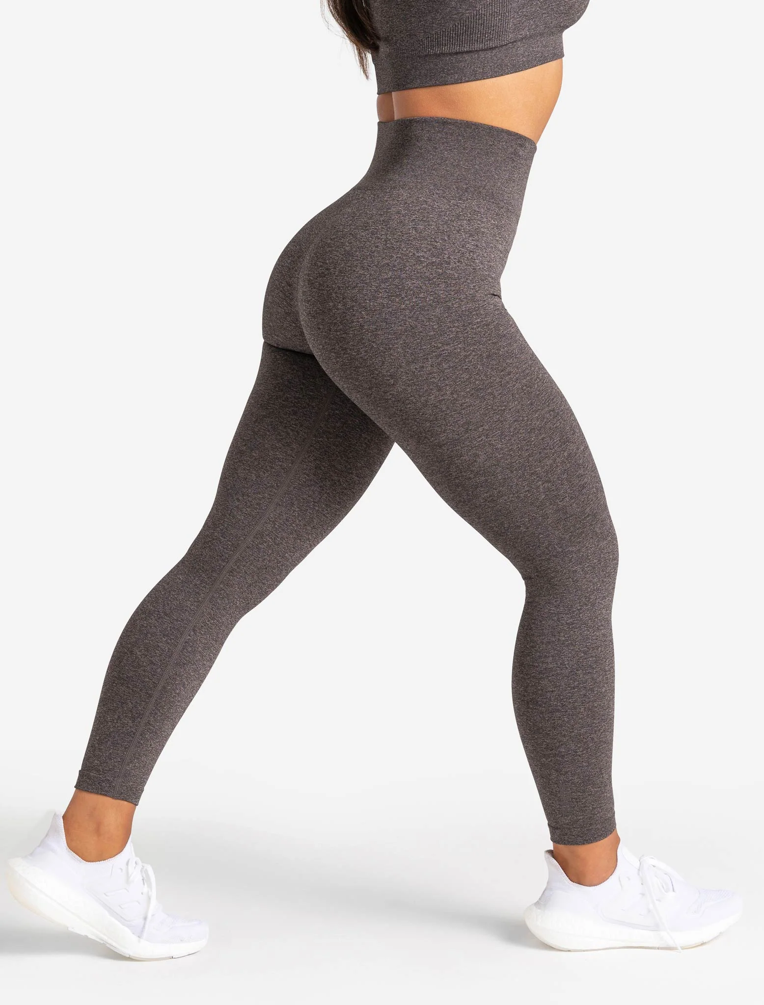 Core Seamless Leggings - Brown Marl - Image 7