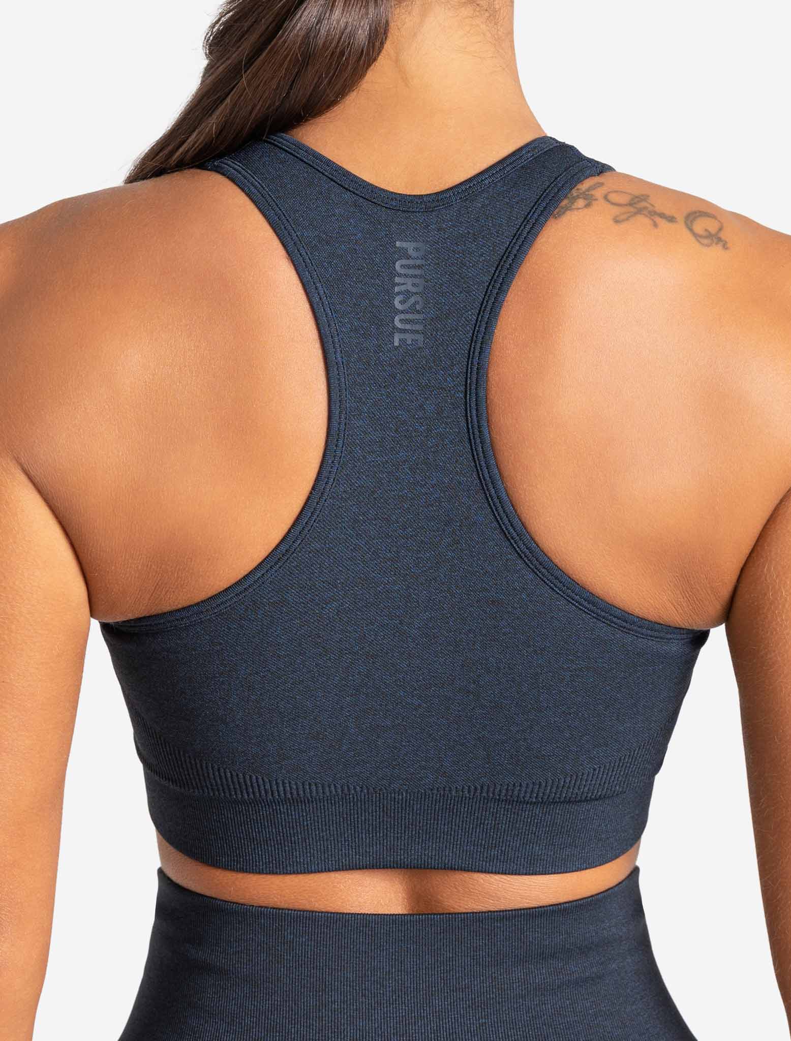 Core Seamless Sports Bra - Navy Marl - Image 4