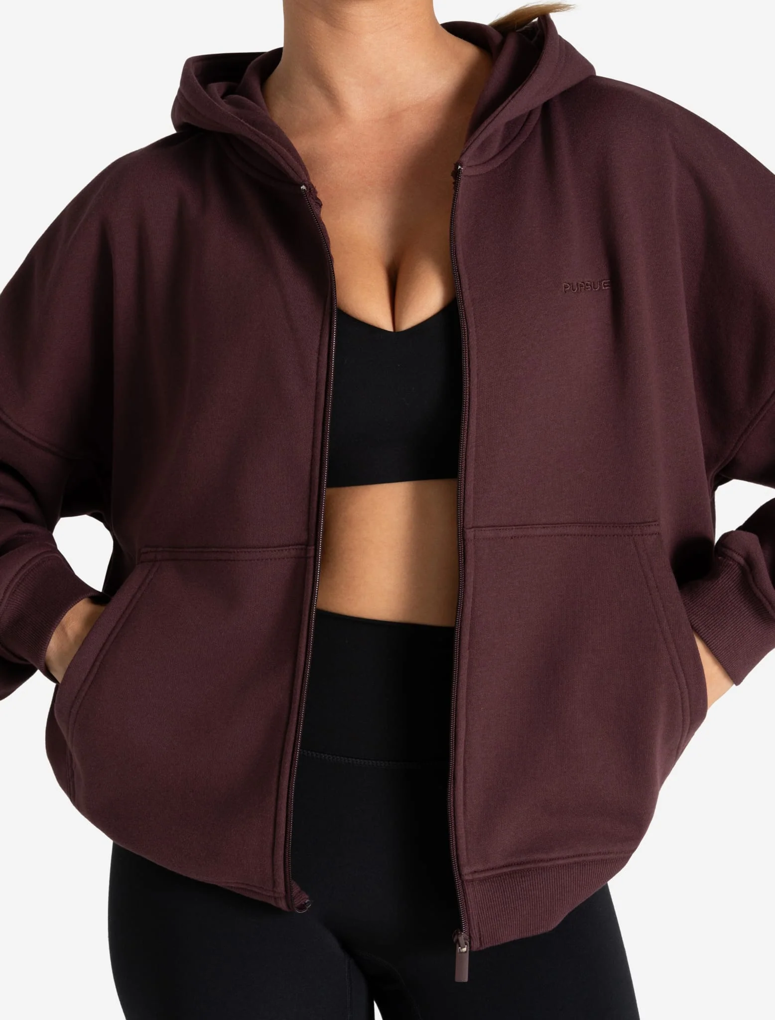 Core Zip Hoodie - Cherry - Image 5
