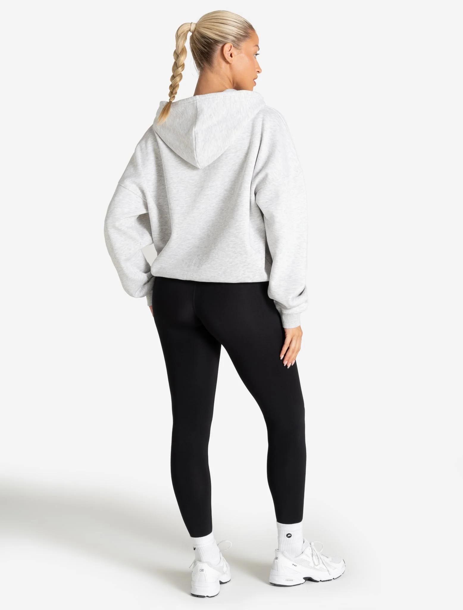Core Zip Hoodie - Grey Marl - Image 4