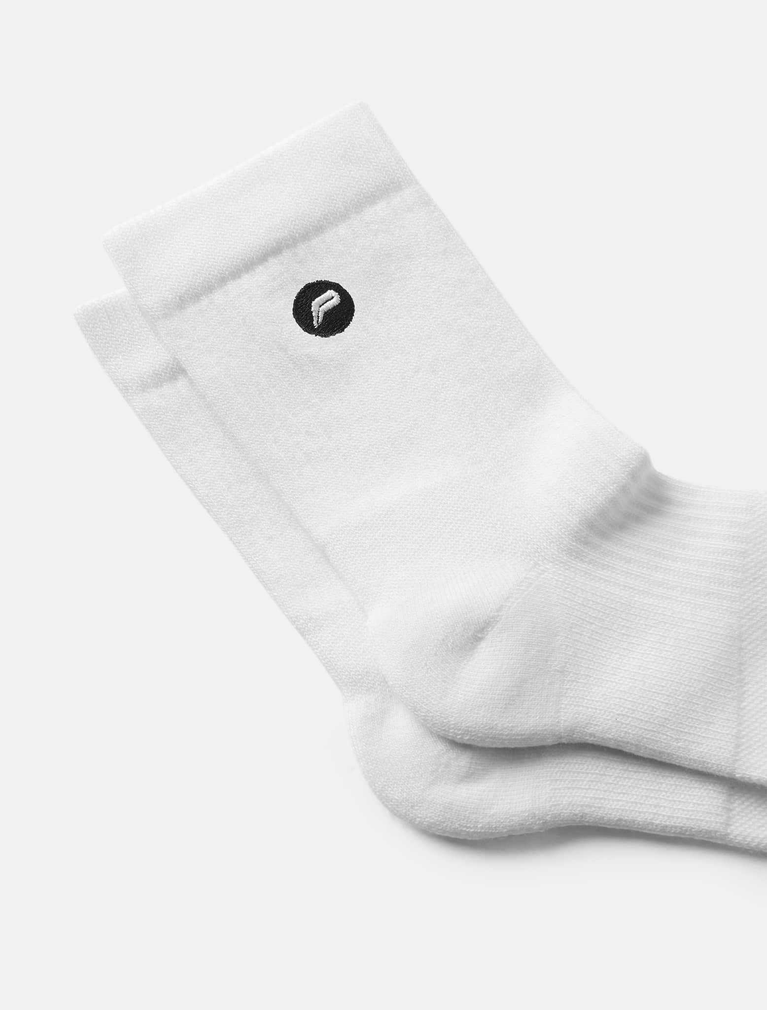 Embroidered Quarter Socks - White (Unisex) - Image 4