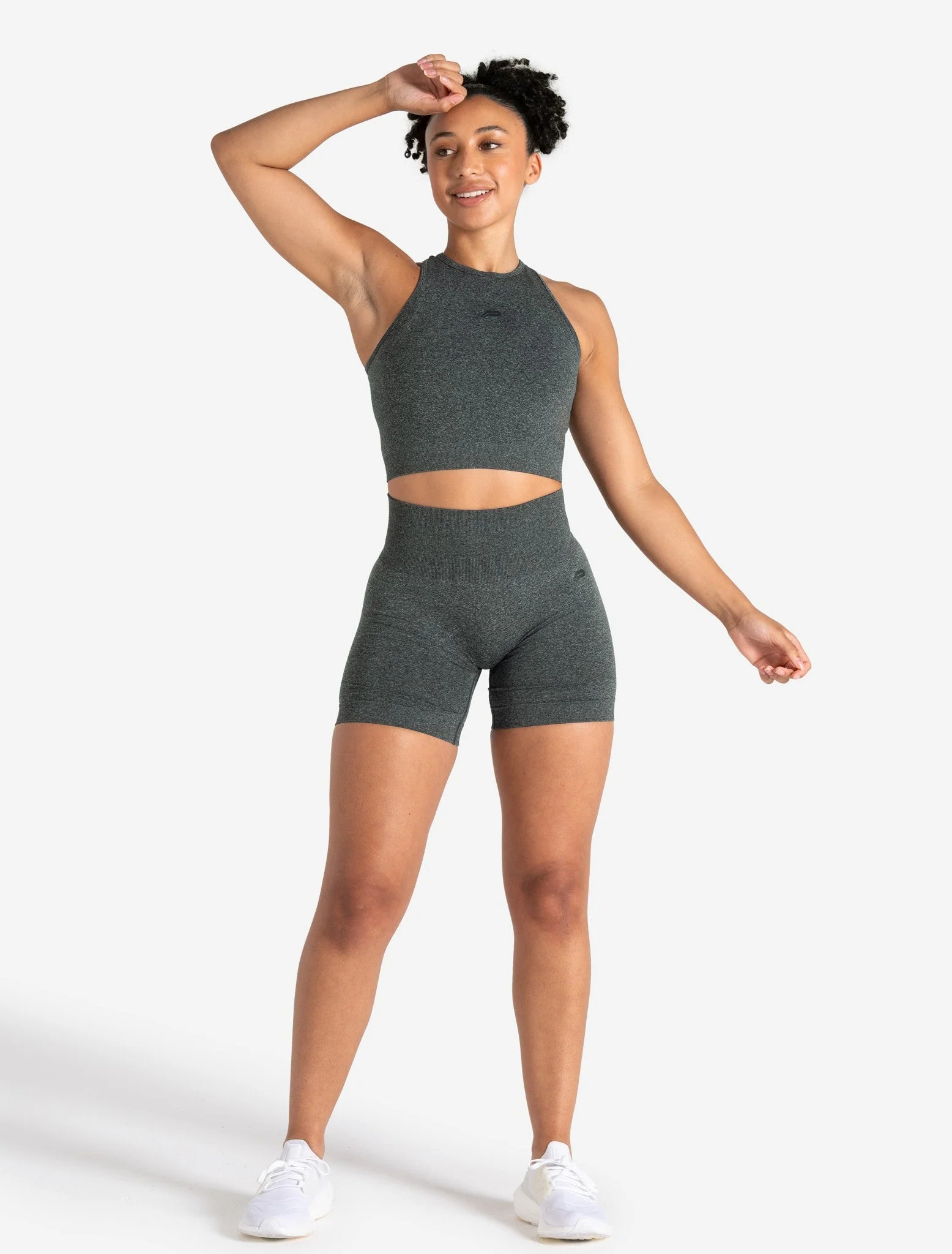 Form Seamless Crop Tank - Green Marl - Image 6