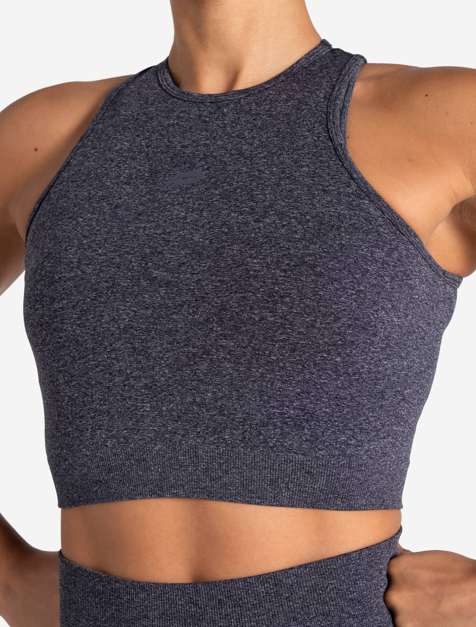 Form Seamless Crop Tank - Navy Marl - Image 4