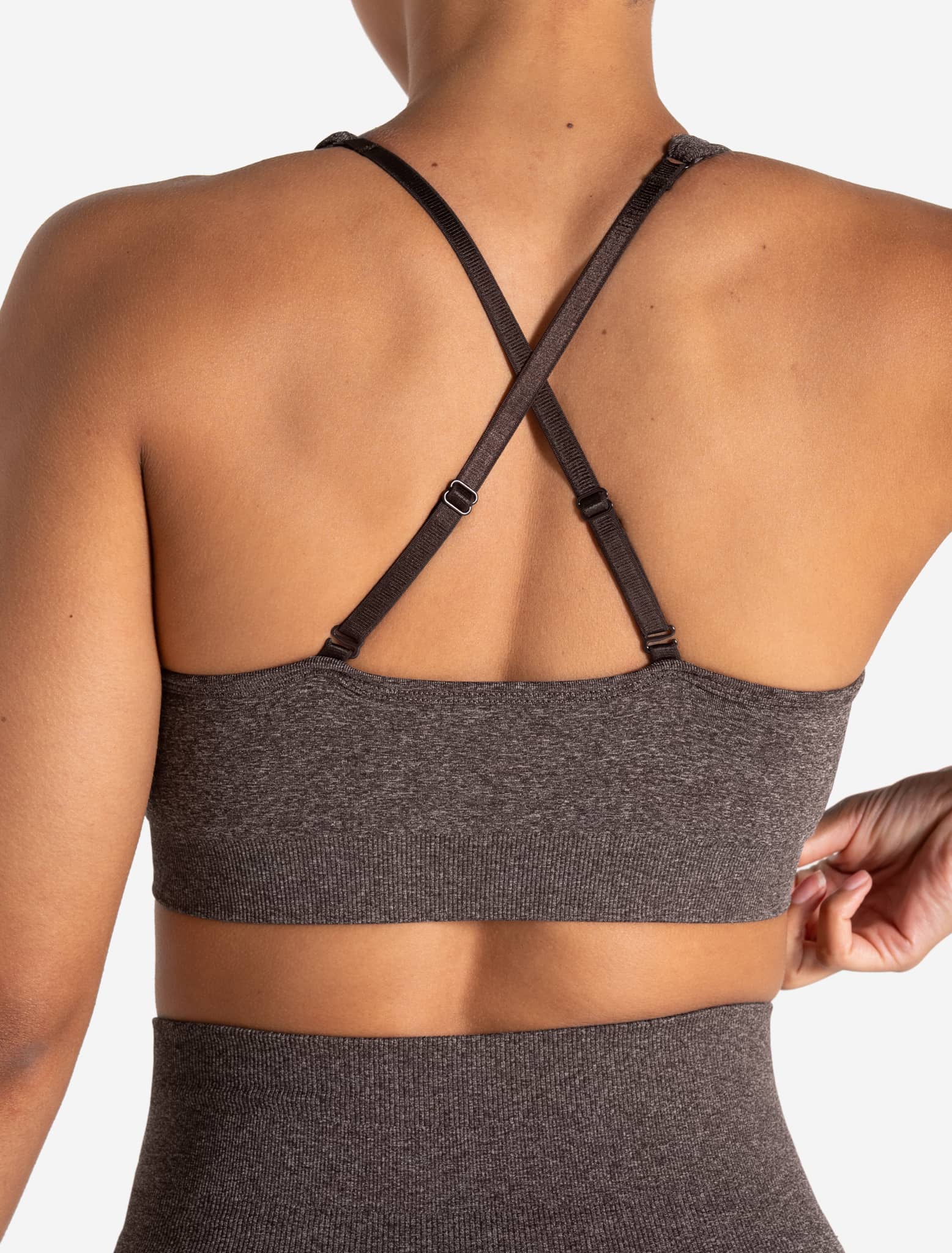Form Seamless Sports Bra - Brown Marl - Image 3
