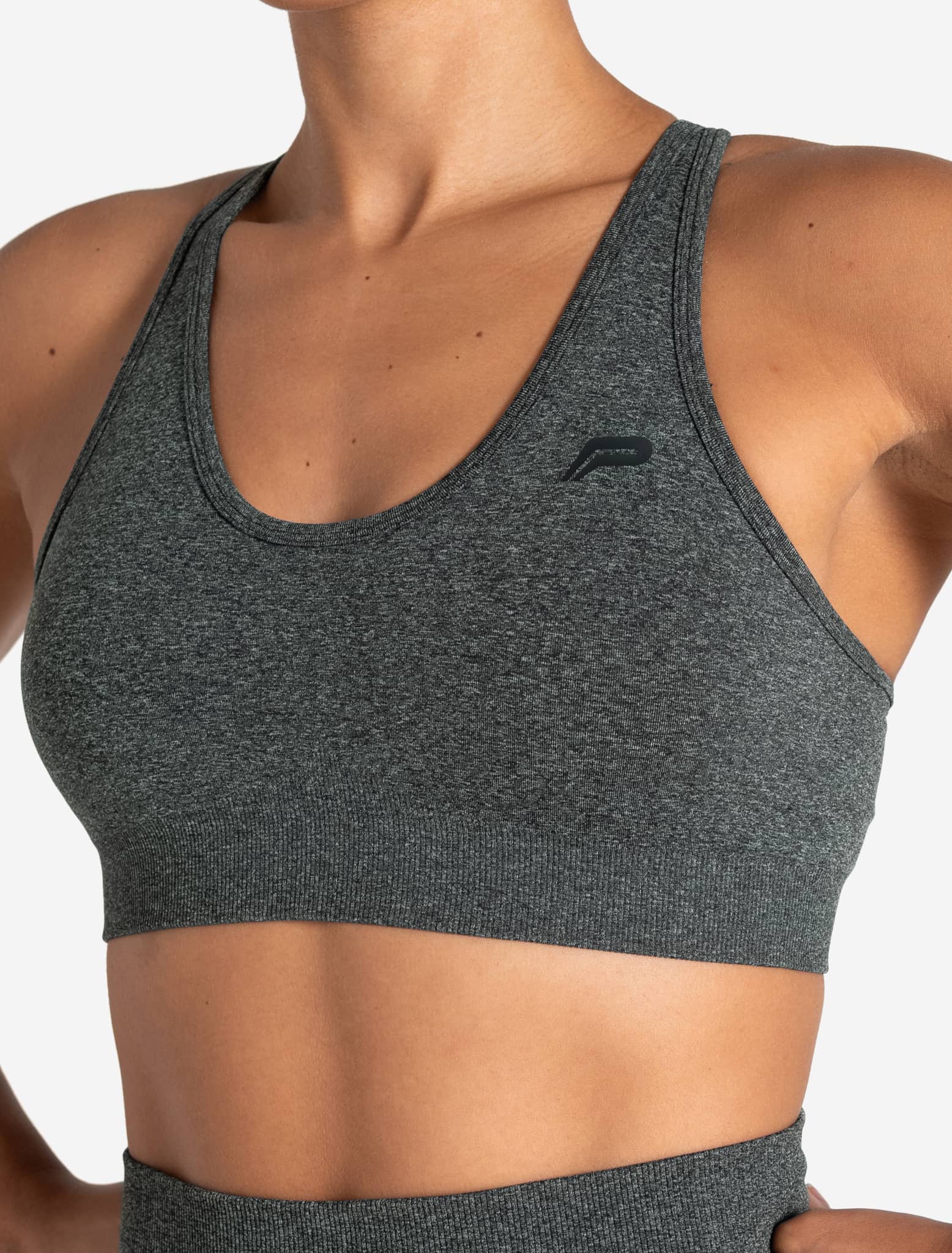 Form Seamless Sports Bra - Green Marl - Image 5