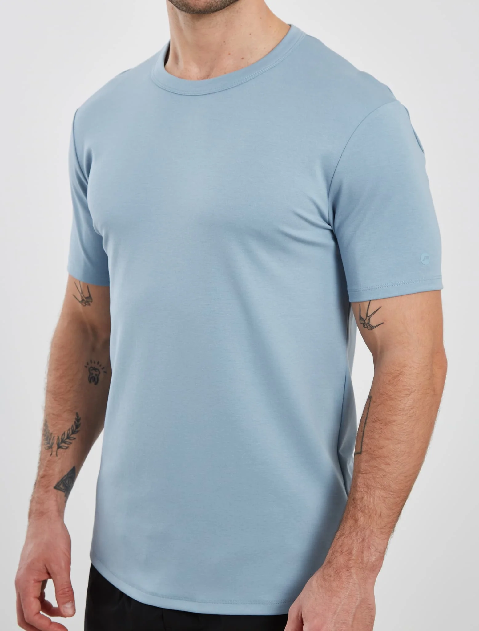 Fundamental Slim Fit T-Shirt - Light Blue - Image 3