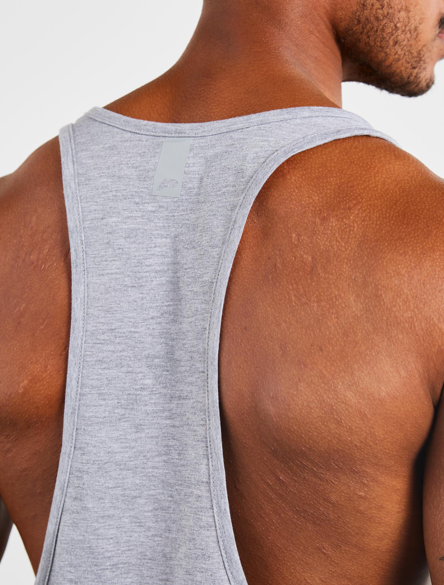 Graphic Stringer Vest - Grey Marl - Image 4