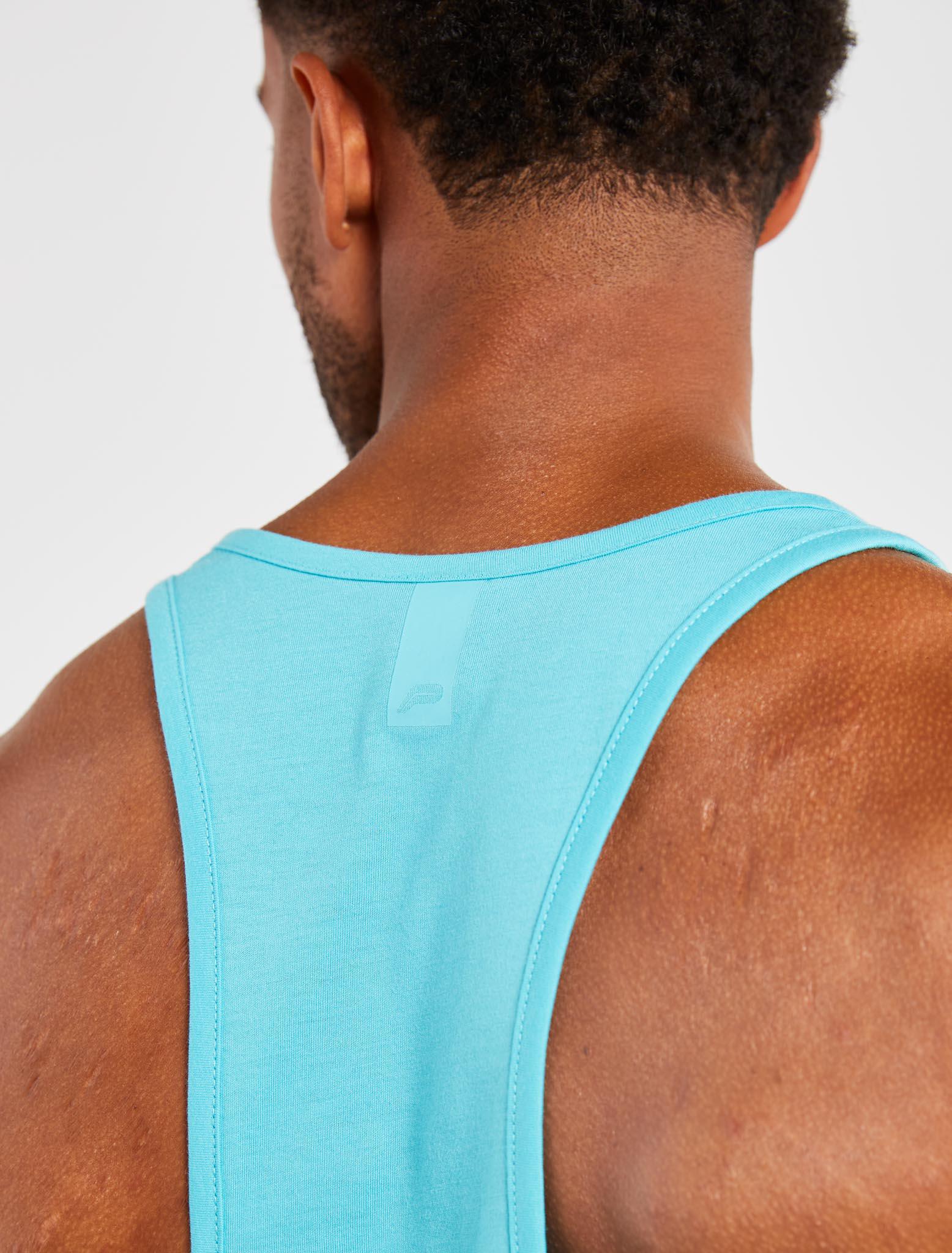 Graphic Stringer Vest - Sky Blue - Image 5