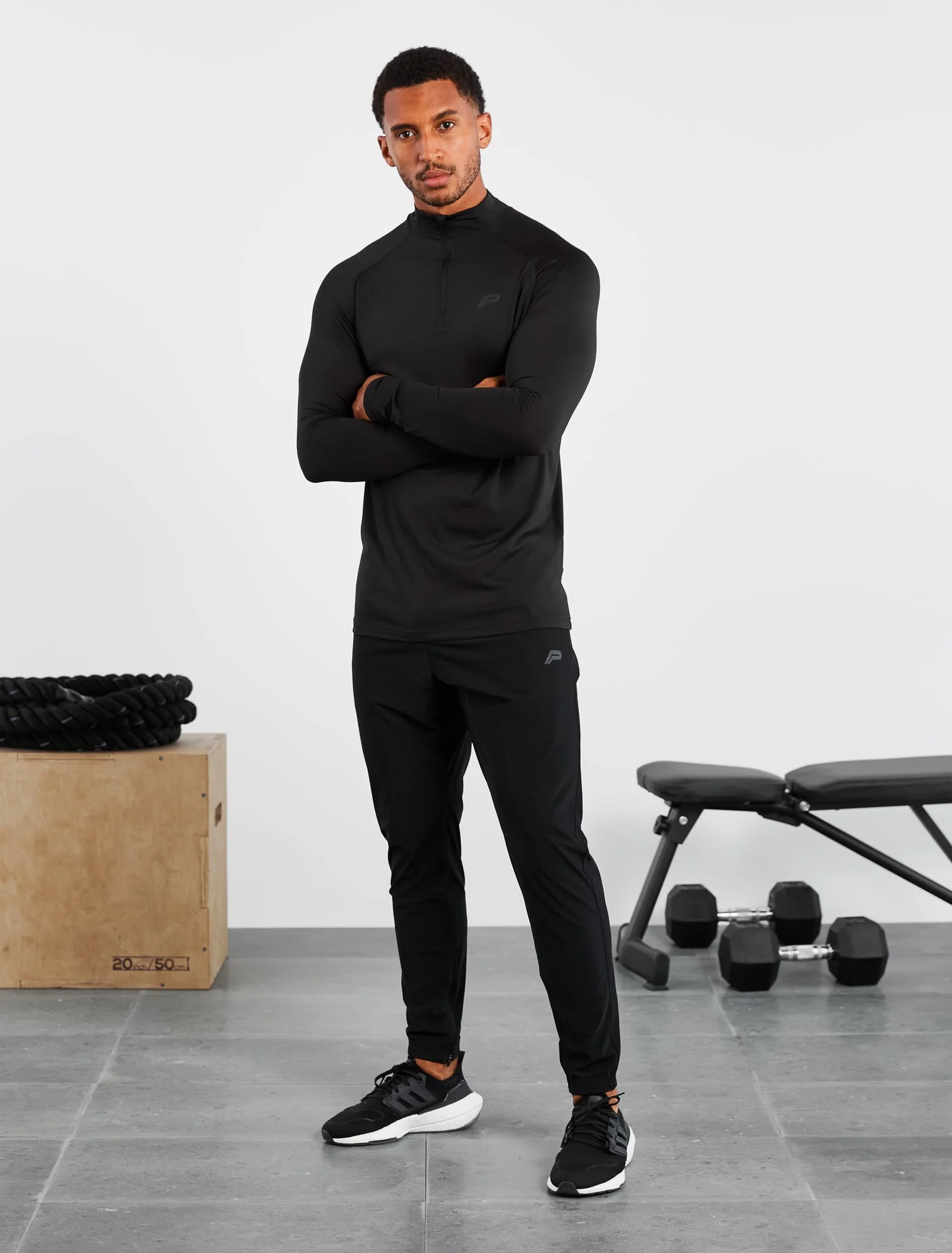 Hybrid Everyday 1/4 Zip - Black - Image 6