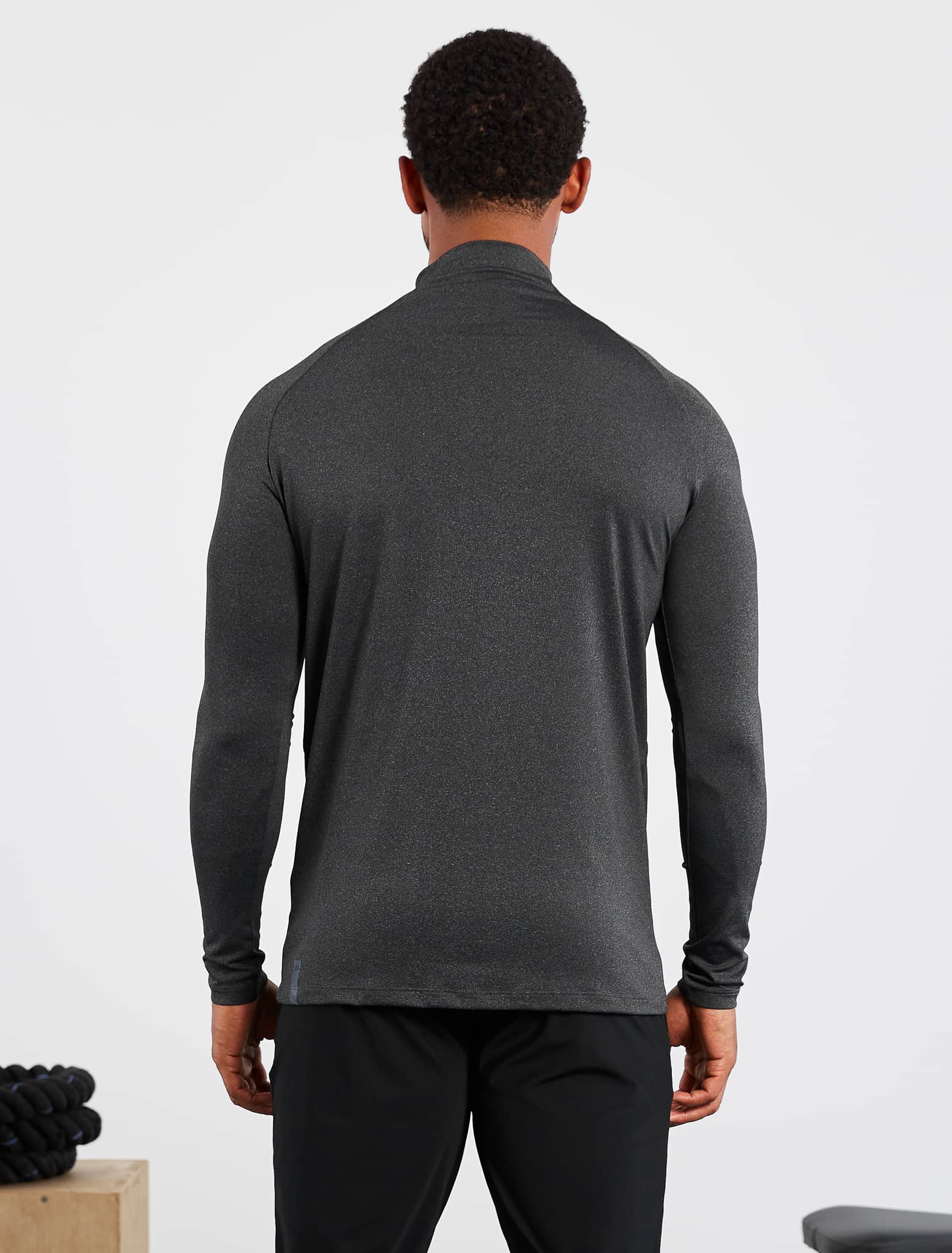 Hybrid Everyday 1/4 Zip - Black Marl - Image 2