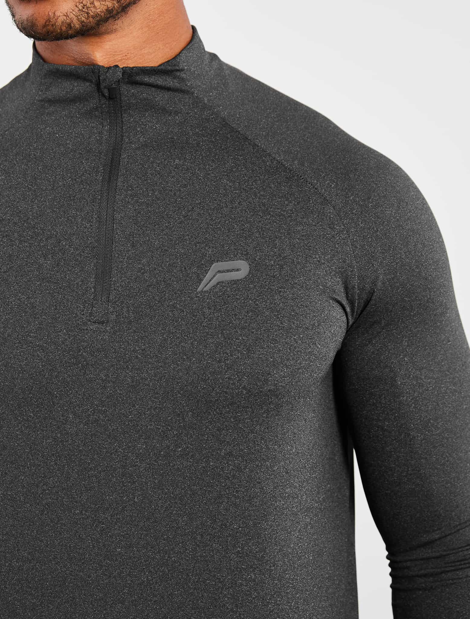 Hybrid Everyday 1/4 Zip - Black Marl - Image 4