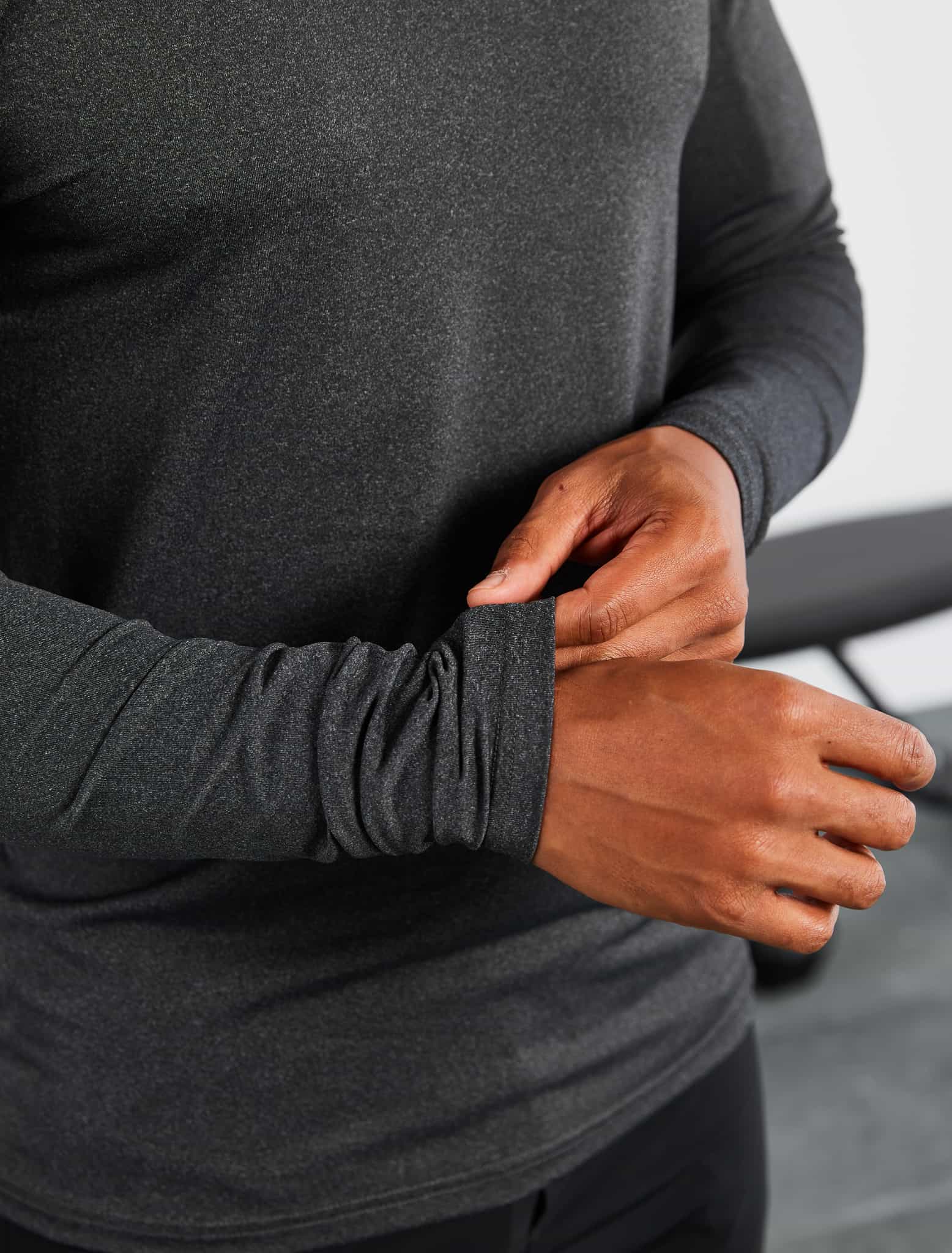 Hybrid Everyday Long Sleeve - Black Marl - Image 3