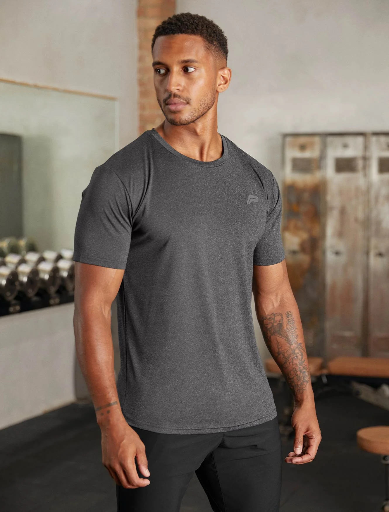 Hybrid Everyday T-Shirt - Black Marl - Image 5